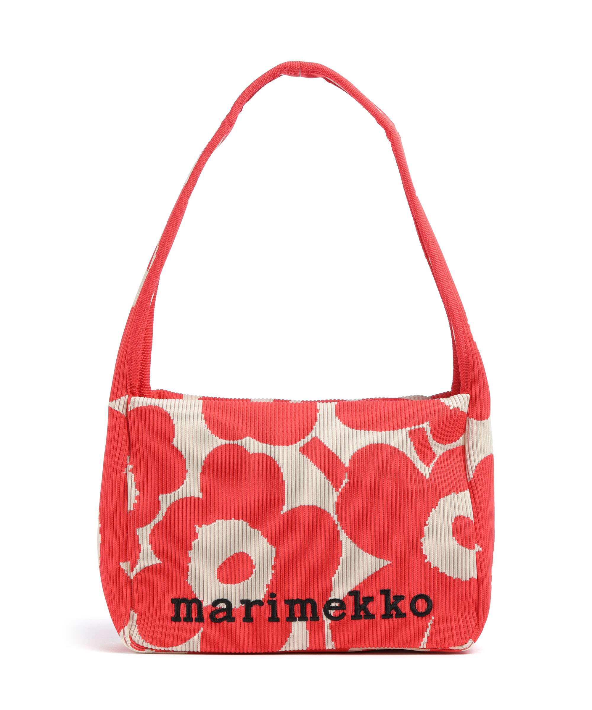 Marimekko Knitted Unikko Shoulder bag pink/beige