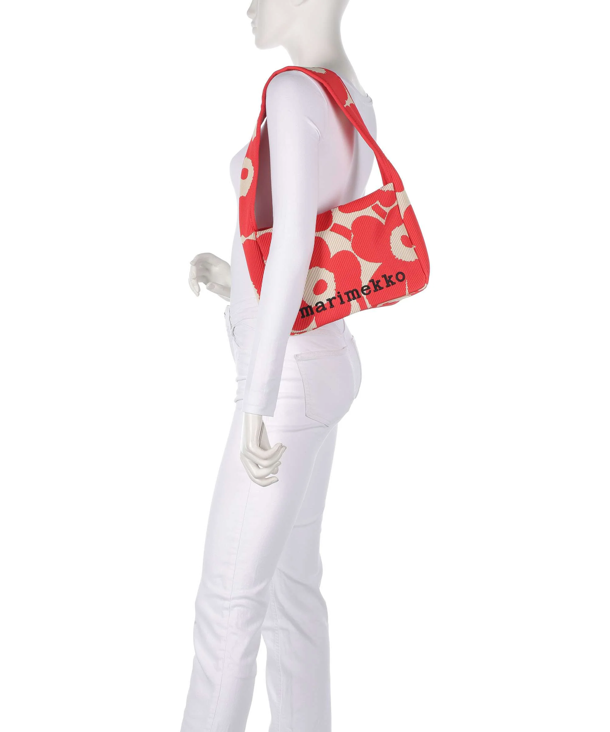 Marimekko Knitted Unikko Shoulder bag pink/beige - Image 3