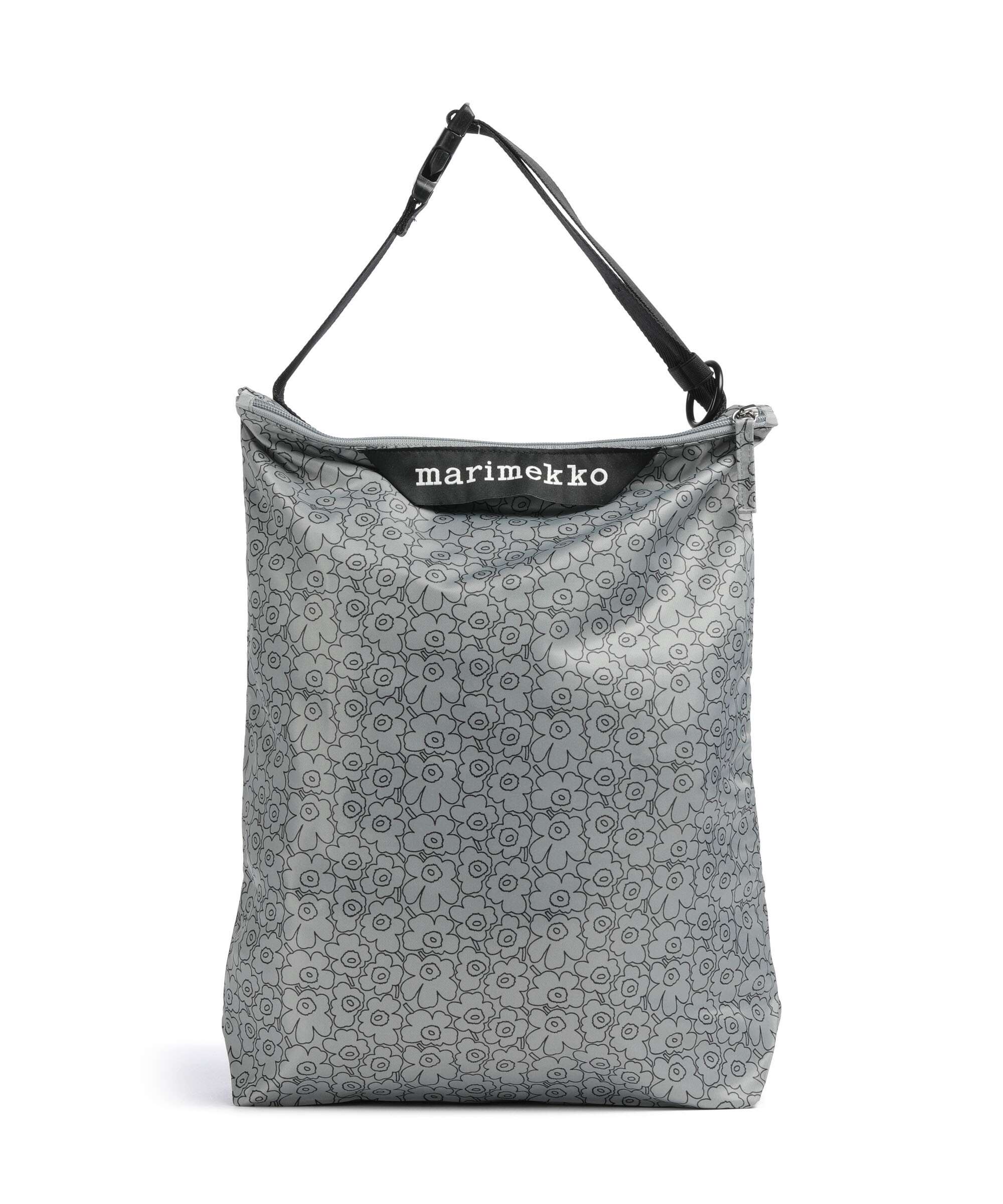 Marimekko Neat Unikko Piirto M Hobo bag grey/black