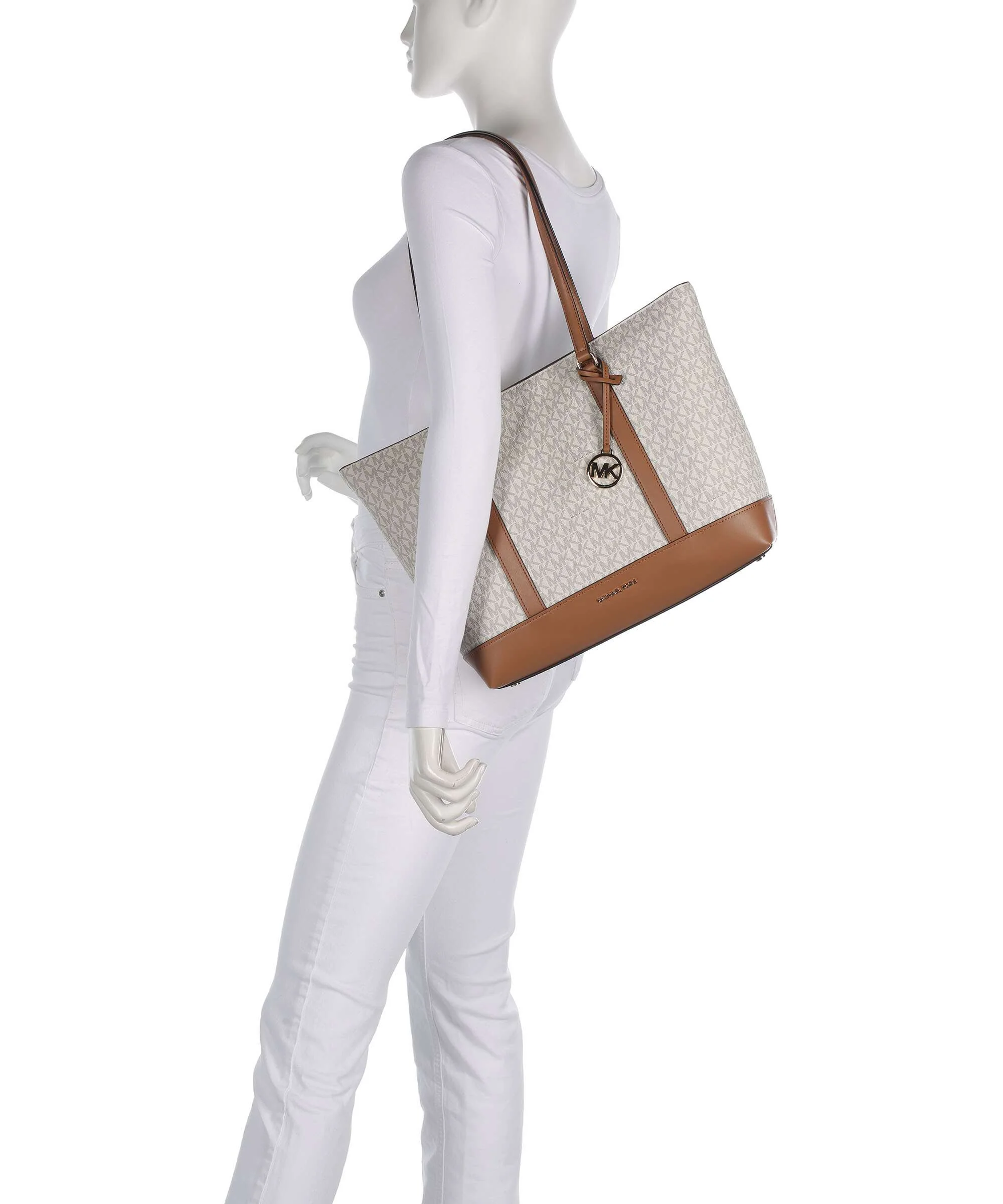 Michael Kors Andie Medium Tote bag vanilla/acorn - Image 3