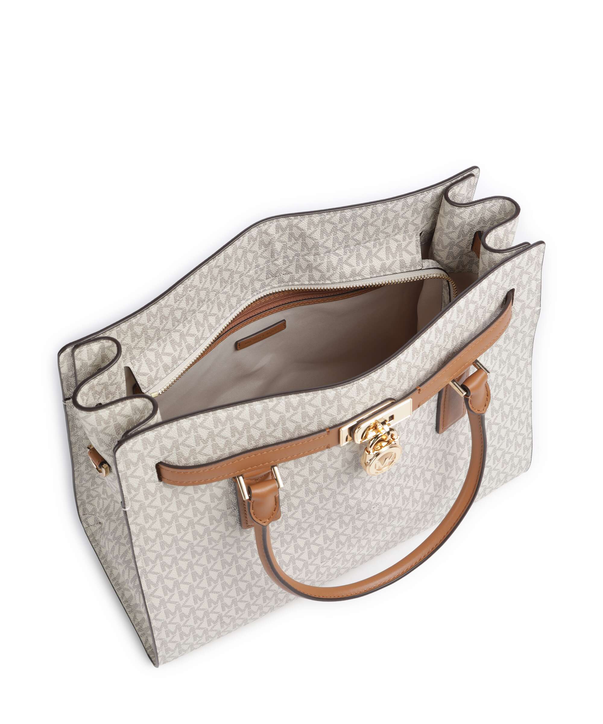 Michael Kors Hamilton Moderne Large Handbag vanilla/acorn - Image 5
