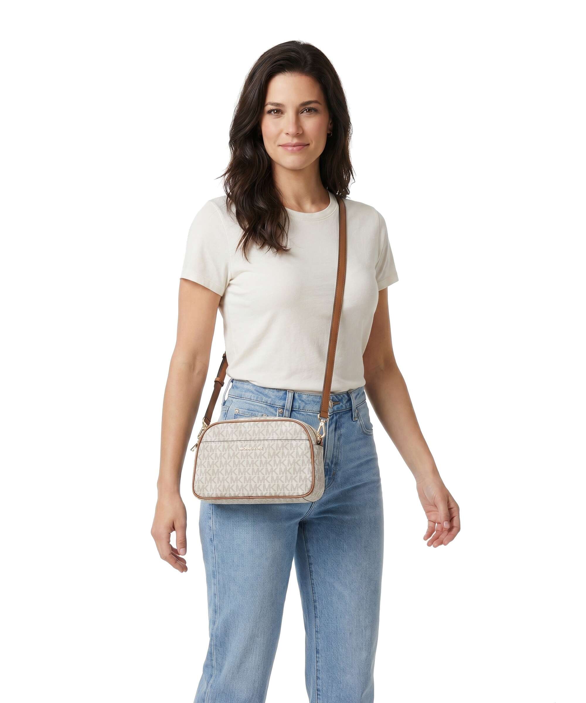 Michael Kors Jet Set Small Crossbody bag vanilla/acorn - Image 3