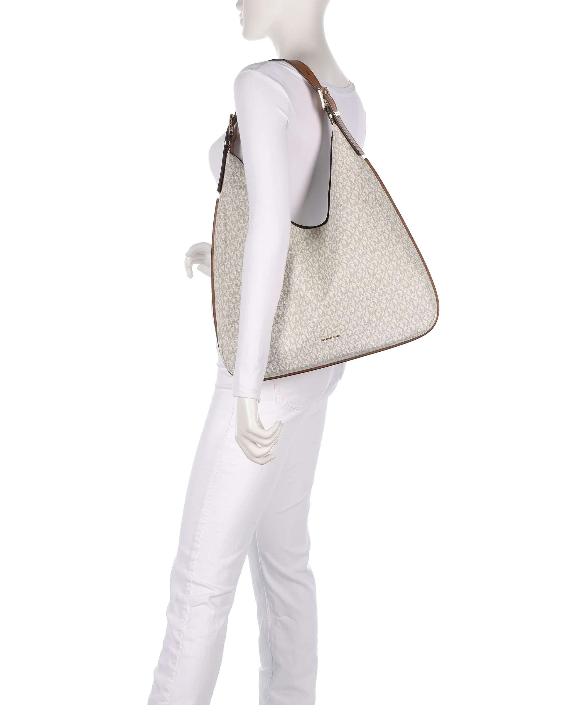 Michael Kors Nolita Large Hobo bag vanilla/acorn - Image 3