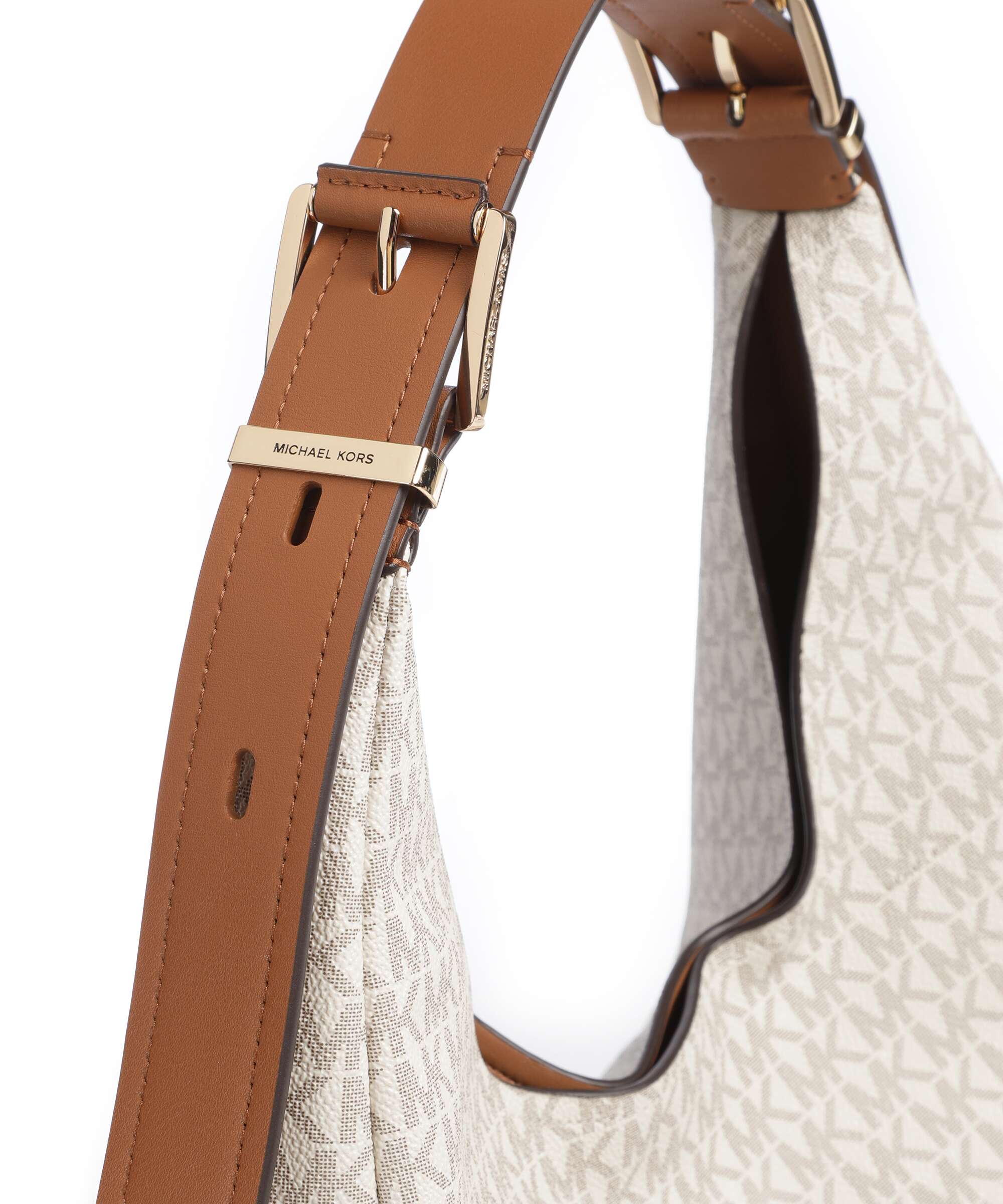 Michael Kors Nolita Large Hobo bag vanilla/acorn - Image 4