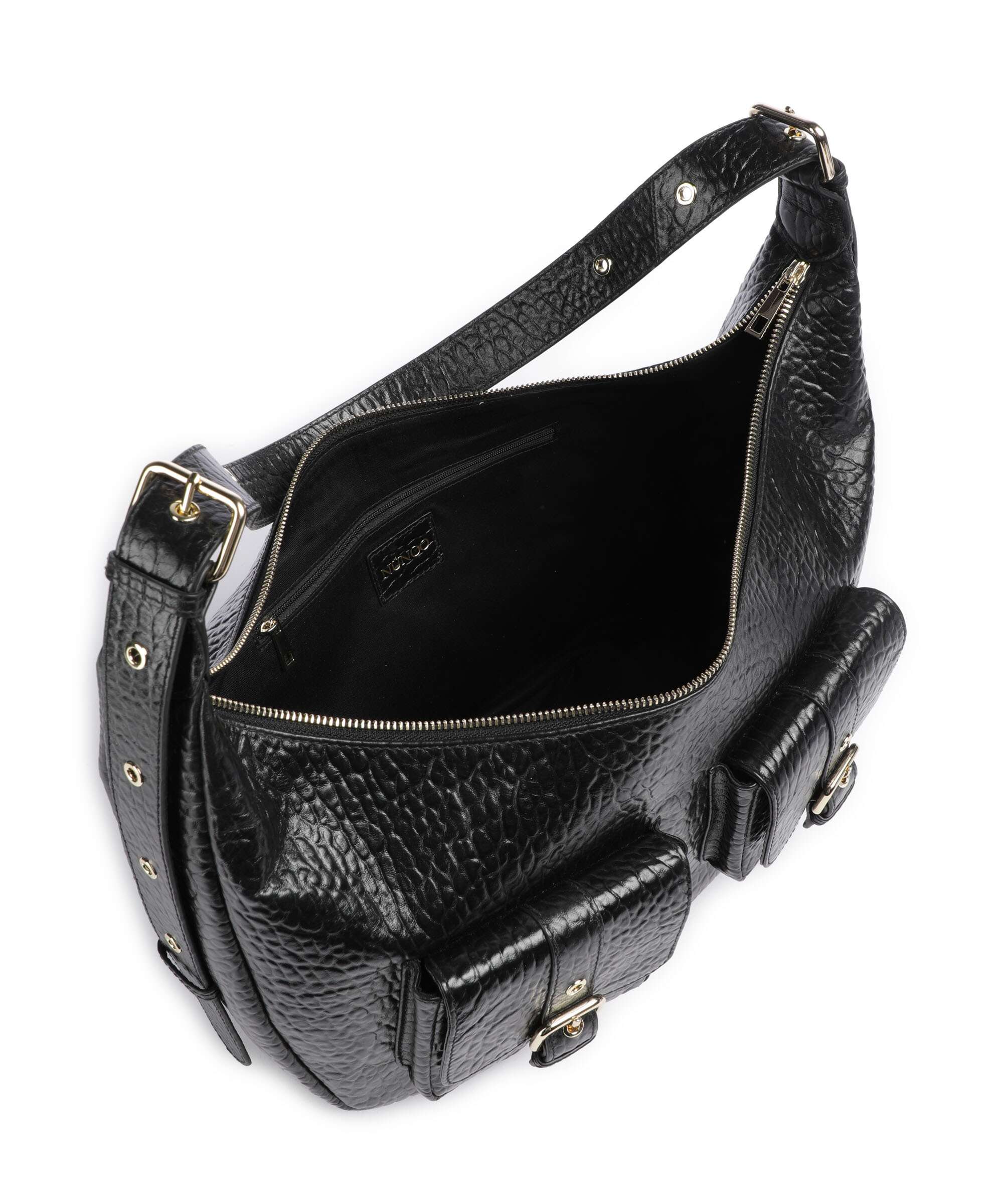 Núnoo New Zealand Stella Pocket Hobo bag black - Image 6