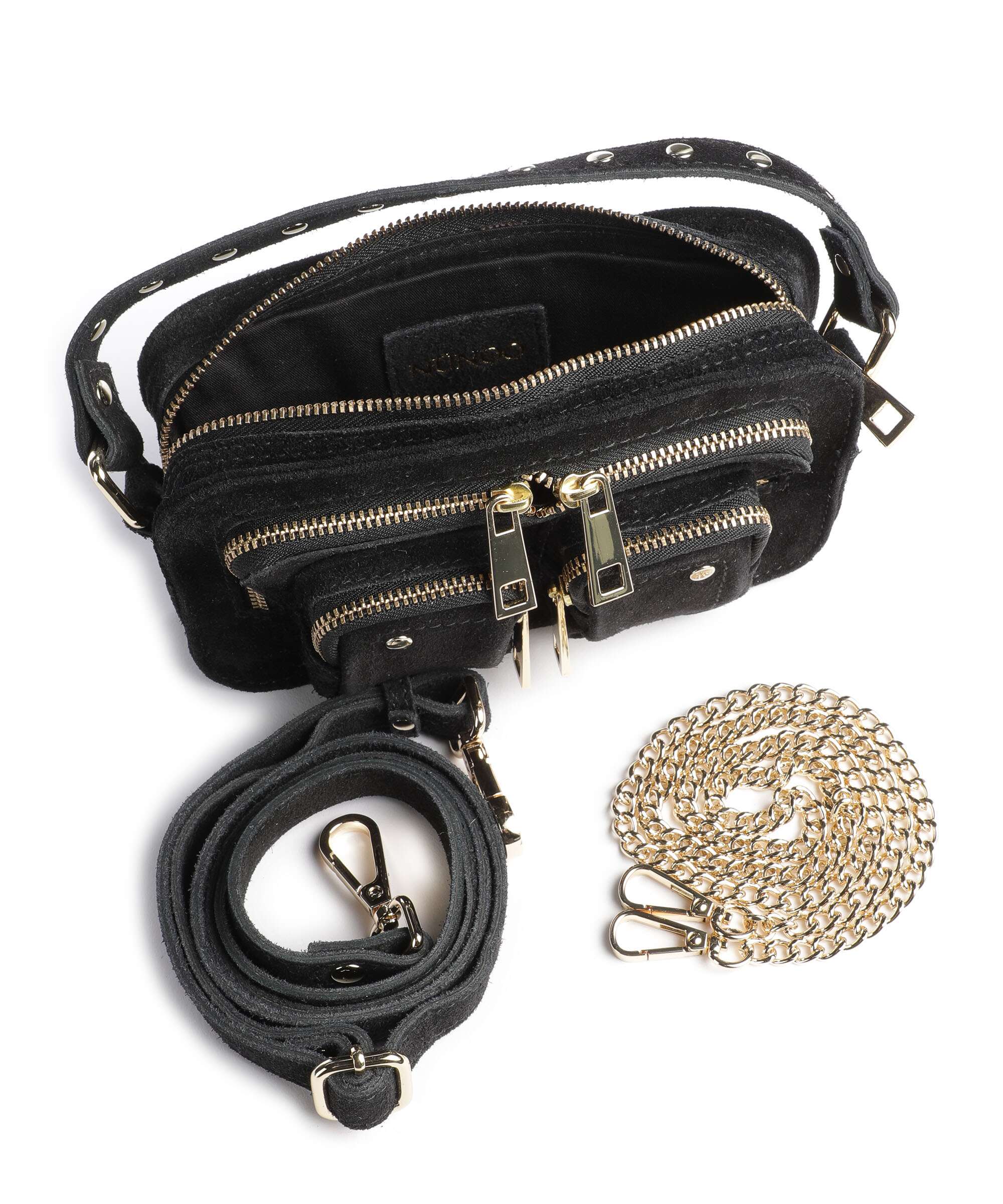 Núnoo Suede Helena Crossbody bag black - Image 5