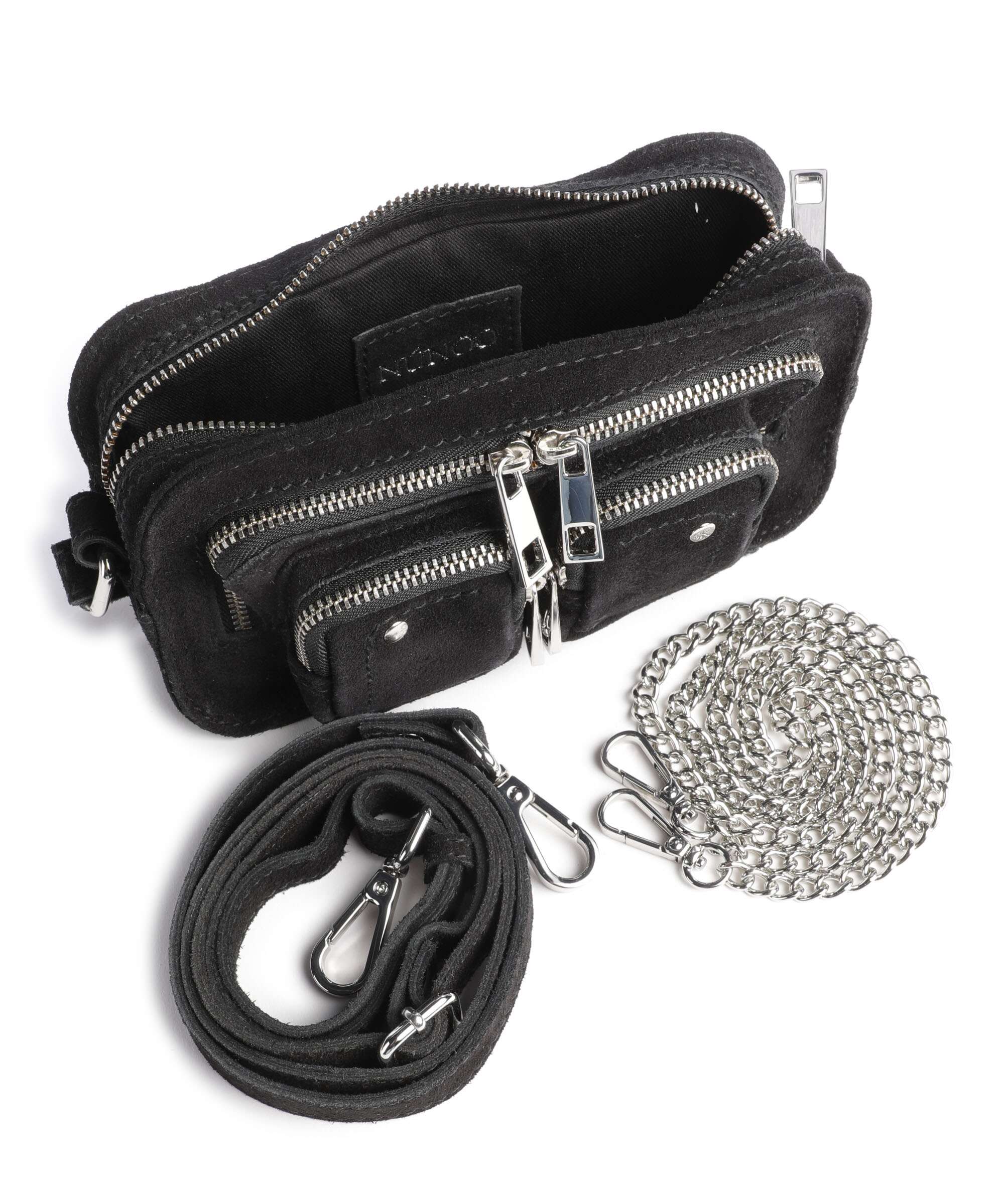 Núnoo Suede Helena Crossbody bag black - Image 6