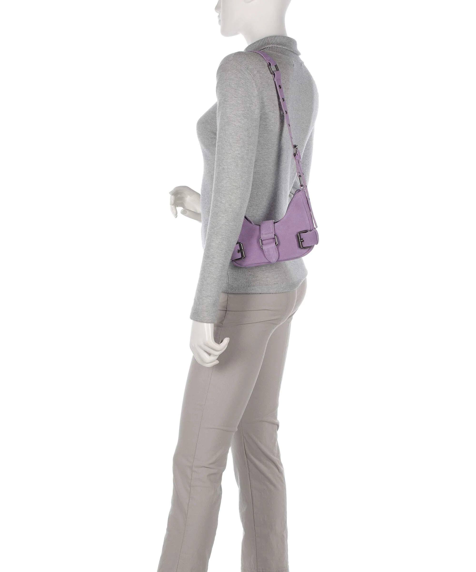Núnoo Suede Palma Shoulder bag purple - Image 3