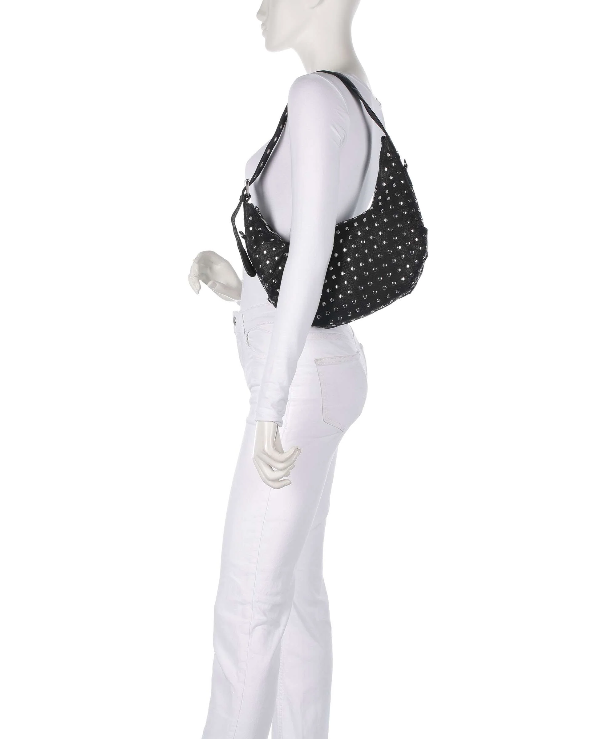 Núnoo Washed Dagmar Rivet Hobo bag black - Image 3