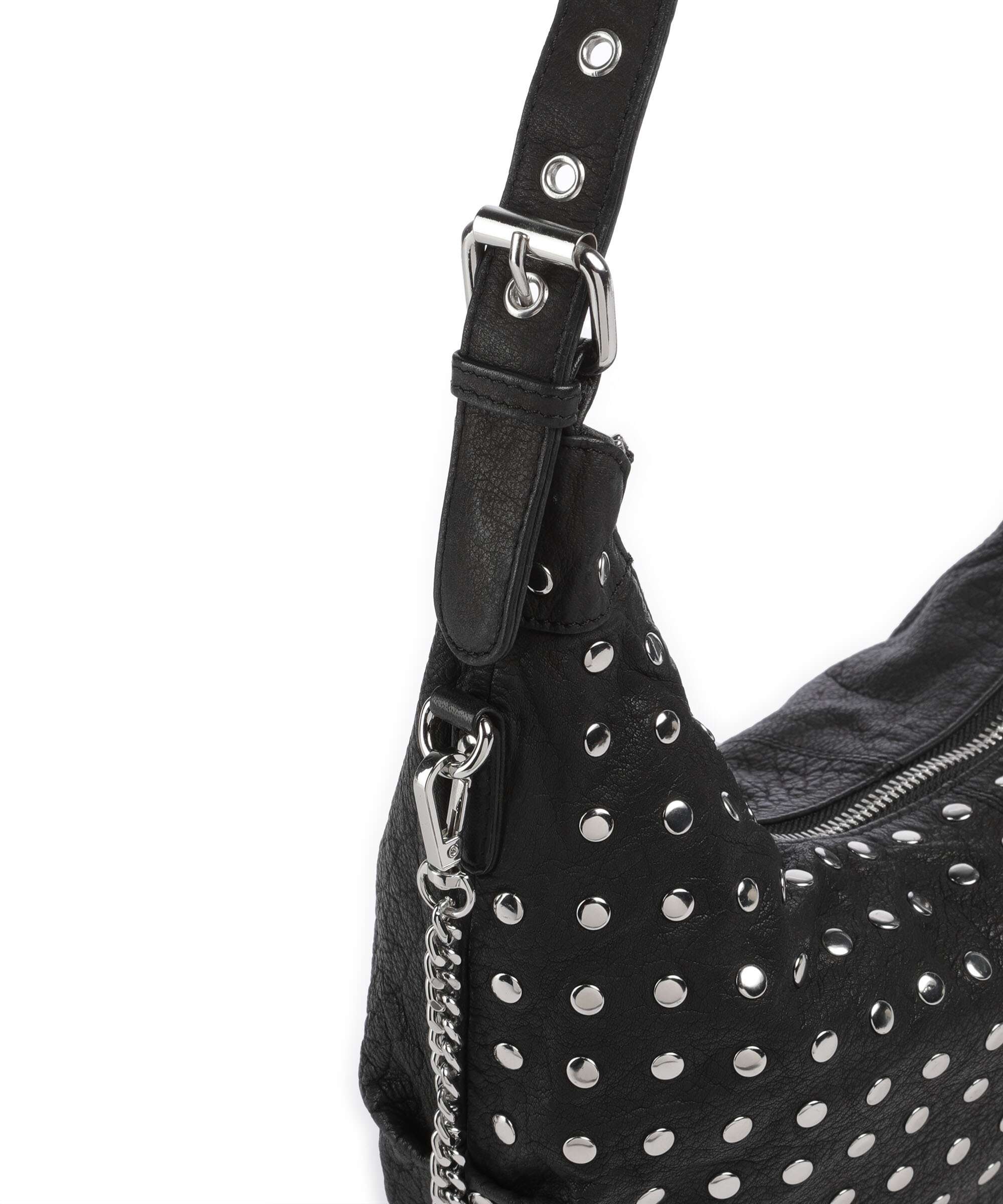 Núnoo Washed Dagmar Rivet Hobo bag black - Image 4