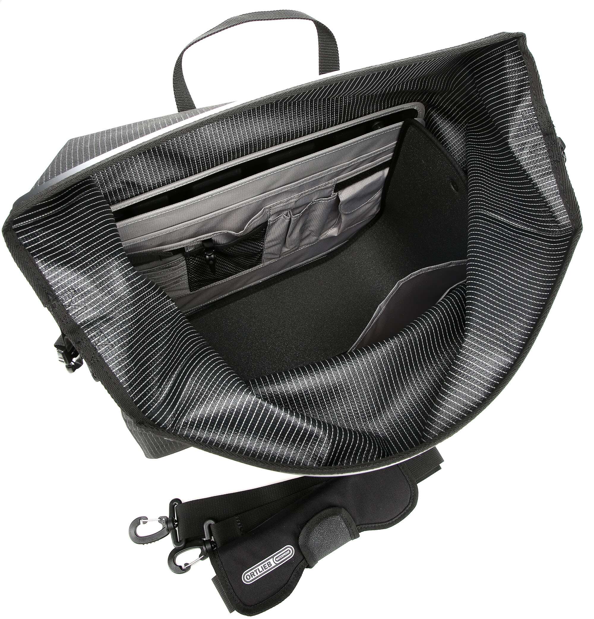 Ortlieb Office-Bag High Visibility QL2.1 Bike pannier black reflective - Image 4