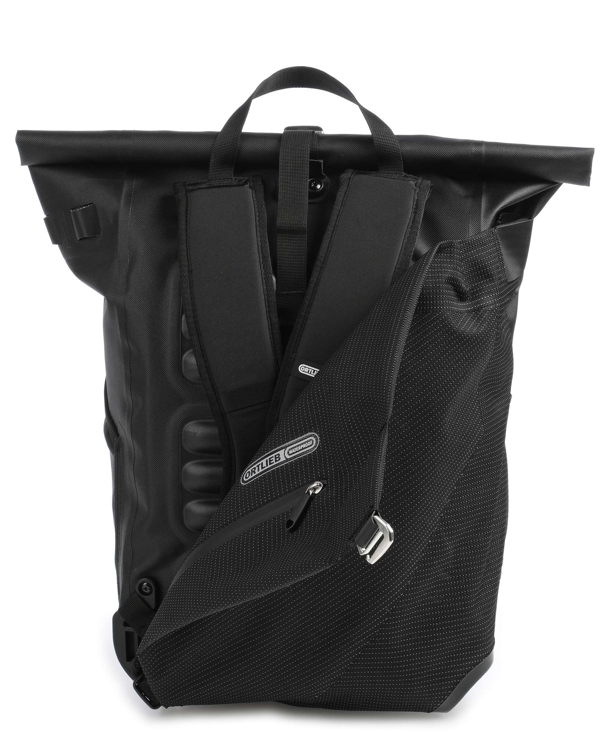 Ortlieb Vario High Vis 26 Rolltop backpack black reflective - Image 4
