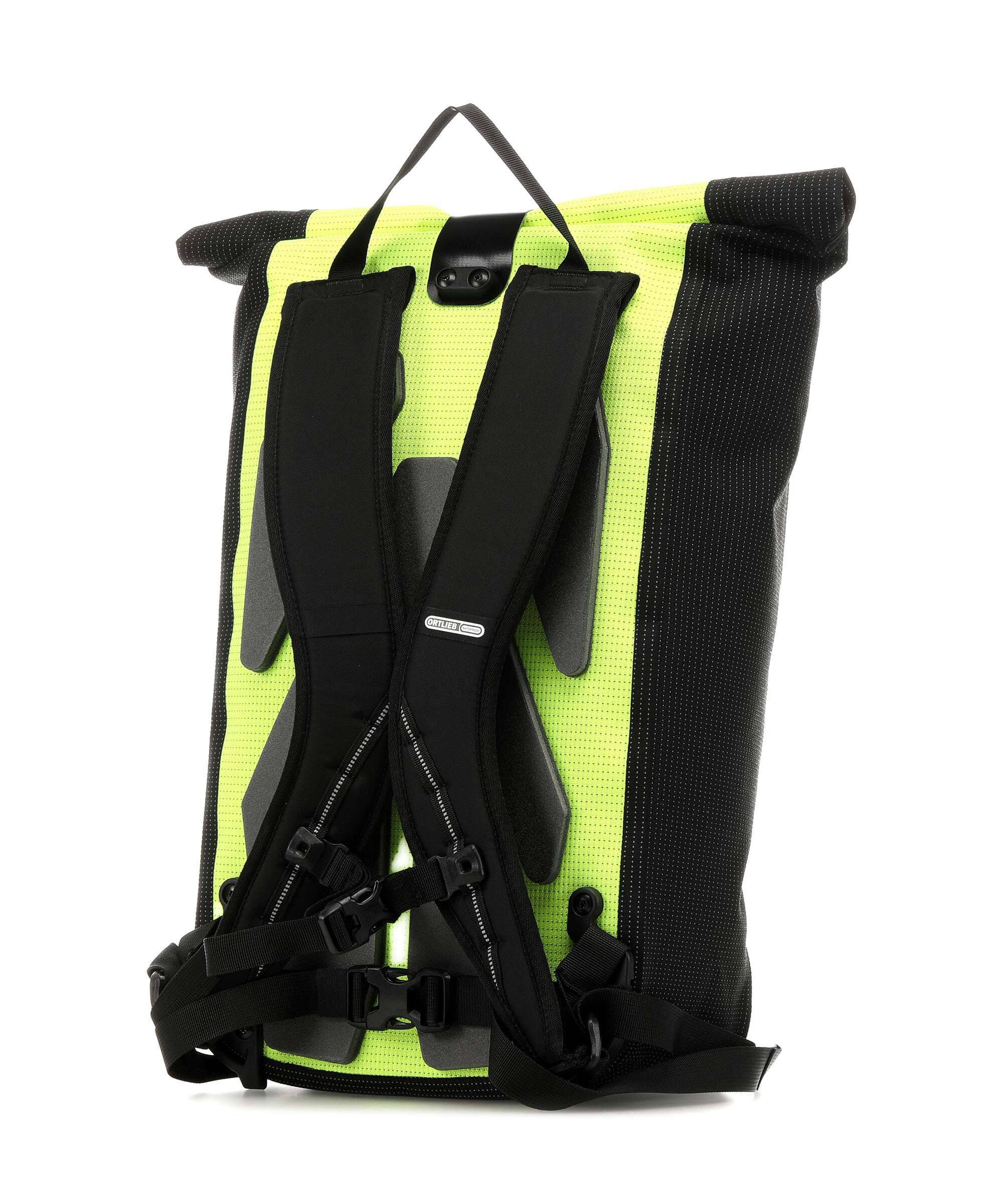Ortlieb Velocity High Visibility 23 Rolltop backpack neon yellow/black reflective - Image 2