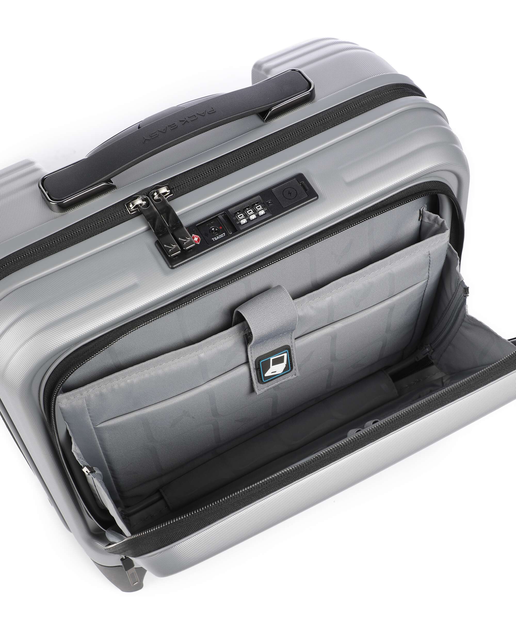 Pack Easy ReNew Genius Rolling briefcase silver - Image 4