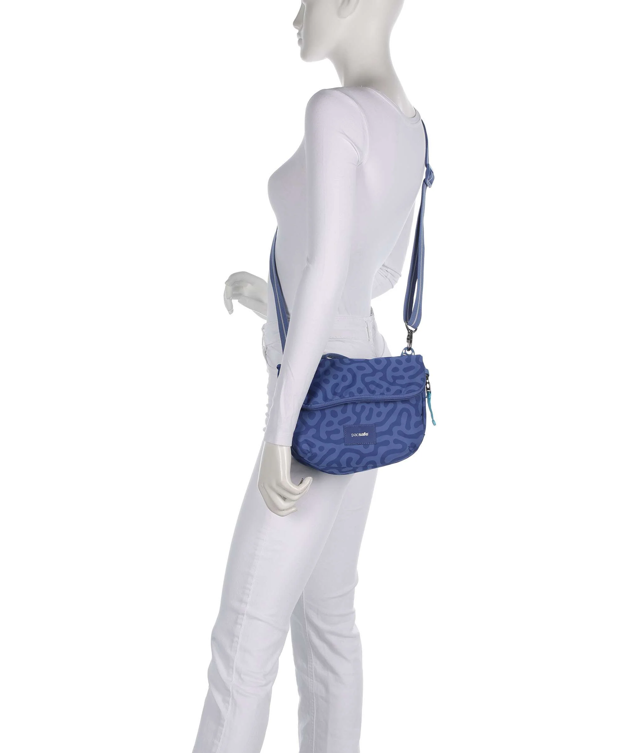 Pacsafe Go Saddle Crossbody bag cerulean blue - Image 3