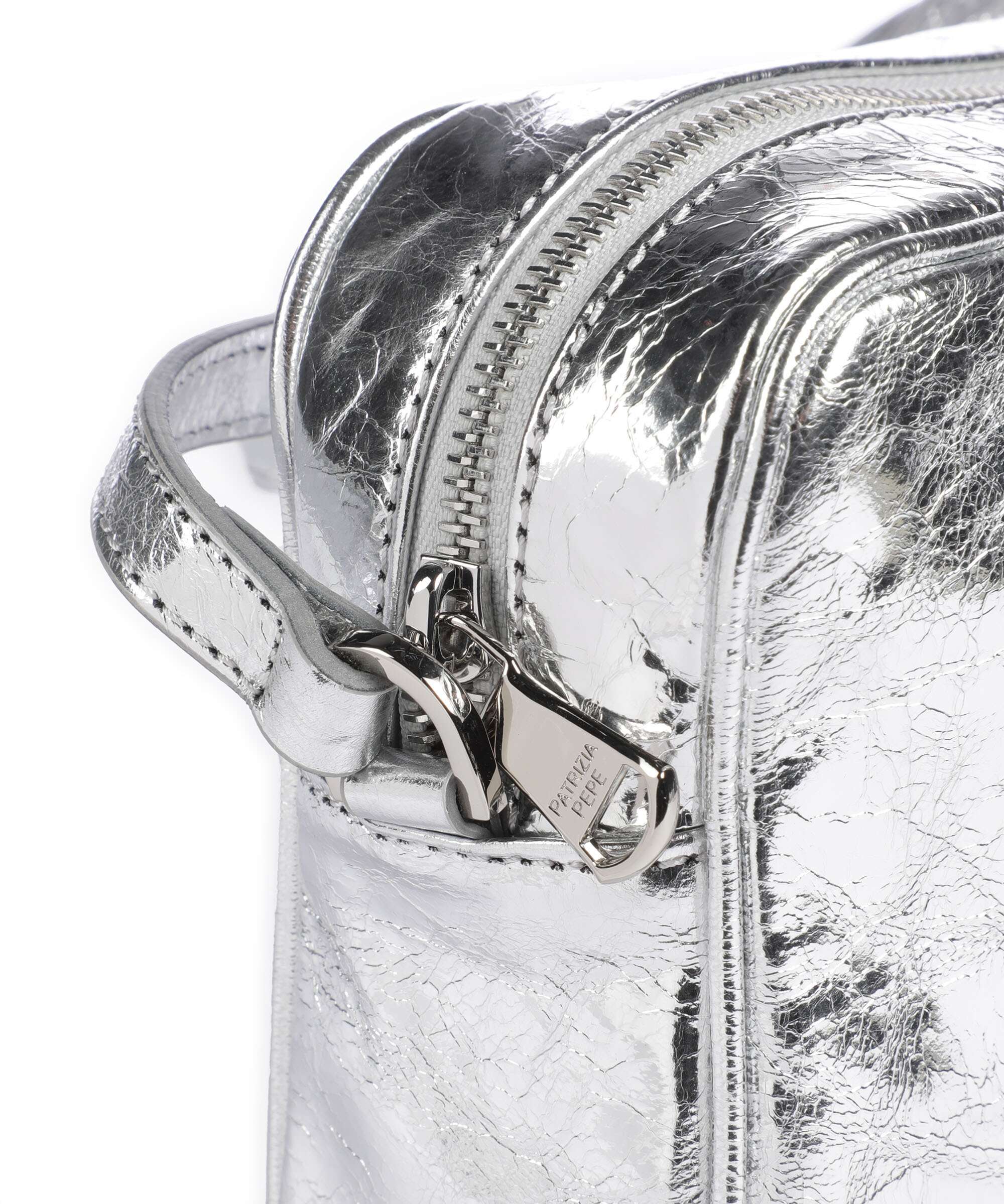 Patrizia Pepe Crossbody bag craquele silver - Image 4