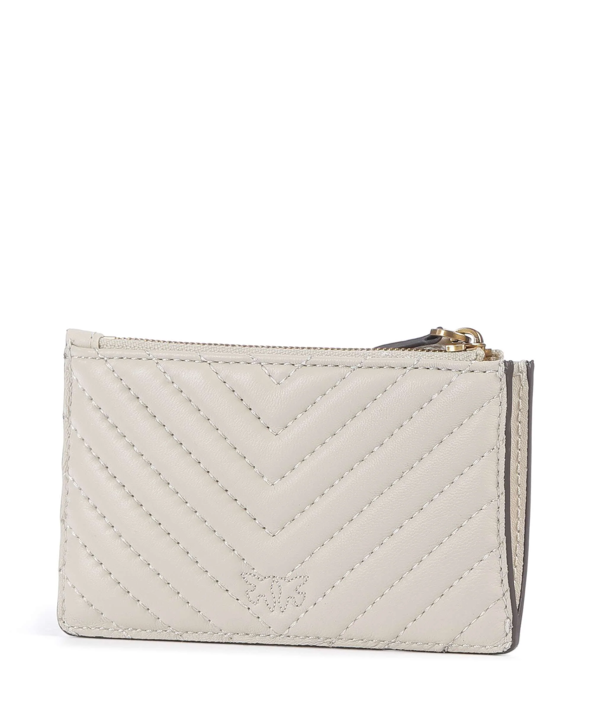 Pinko Airone Credit card holder bianco seta/antique gold - Image 2