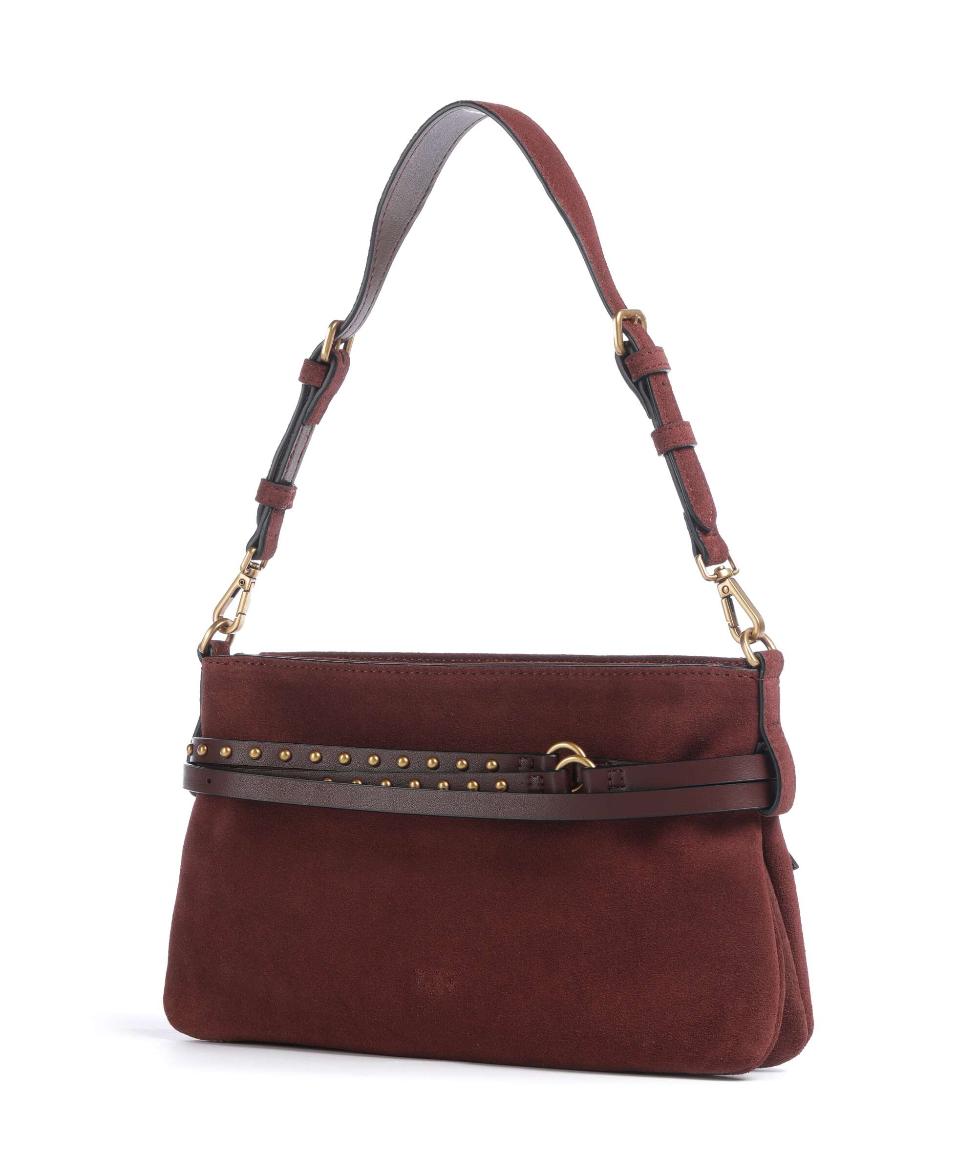 Pinko Belt Mini Shoulder bag burgundy wine/antique gold - Image 2