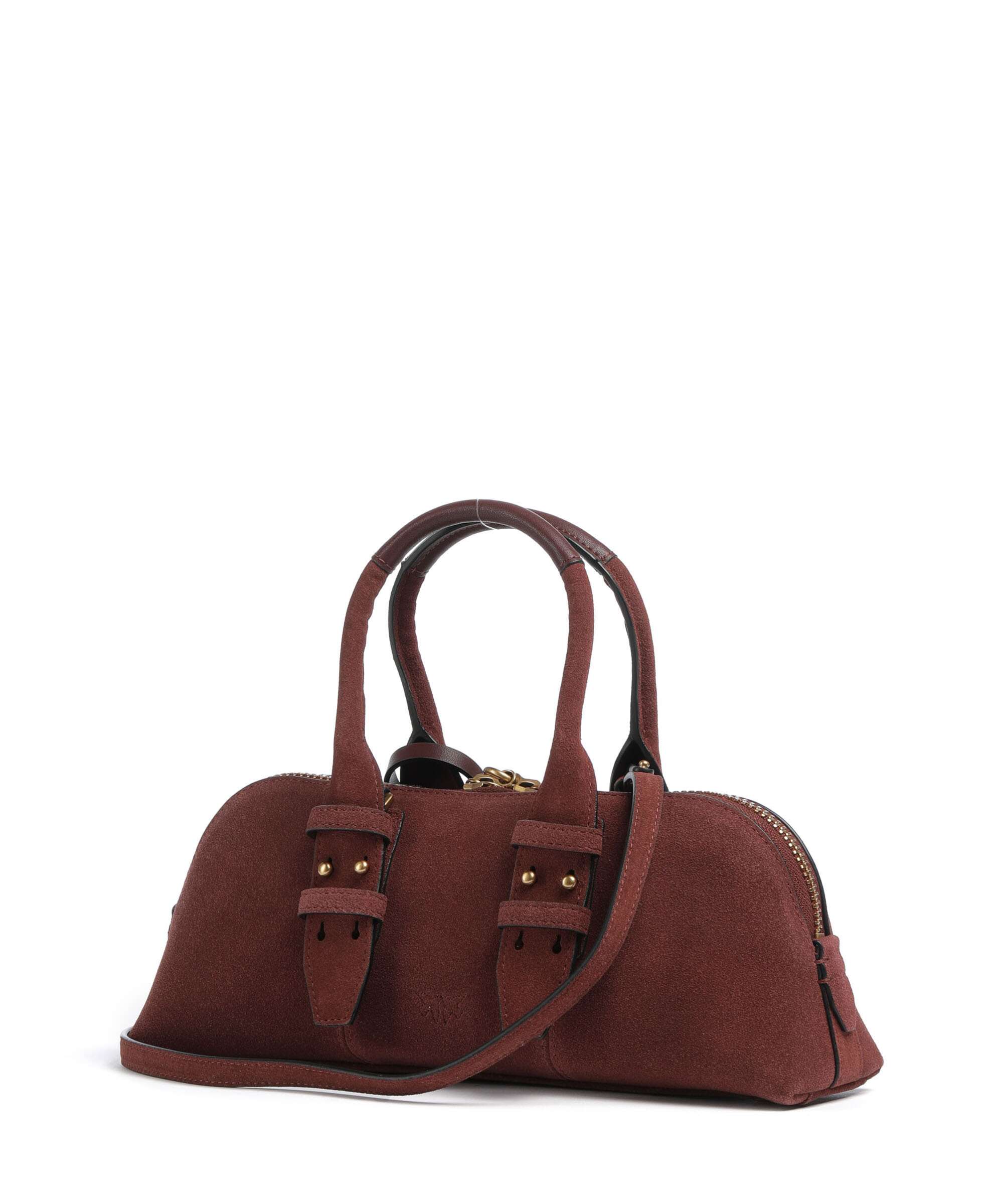 Pinko Bowling Horizontal Handbag rosso vino/antique gold - Image 2