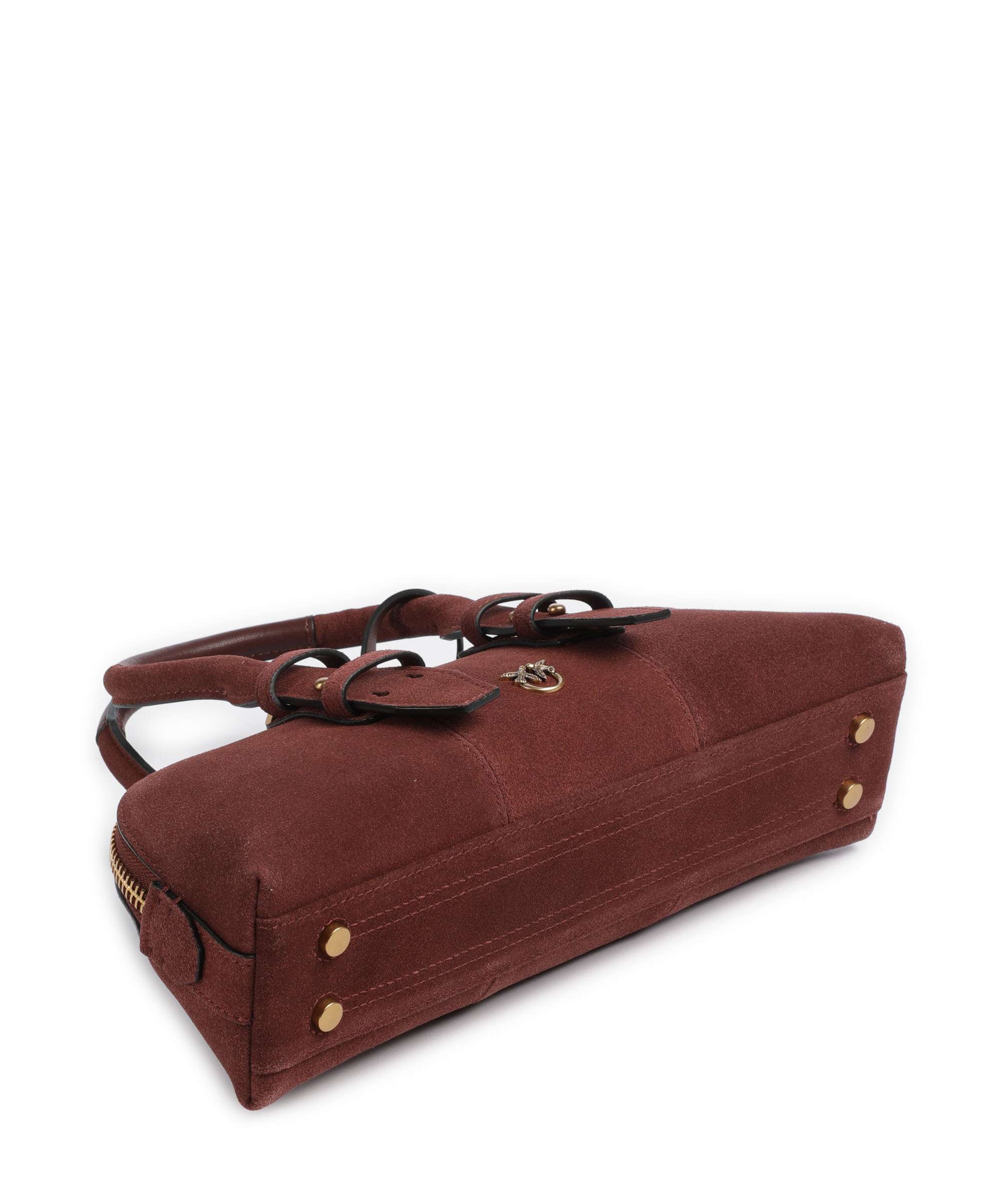 Pinko Bowling Horizontal Handbag rosso vino/antique gold - Image 5