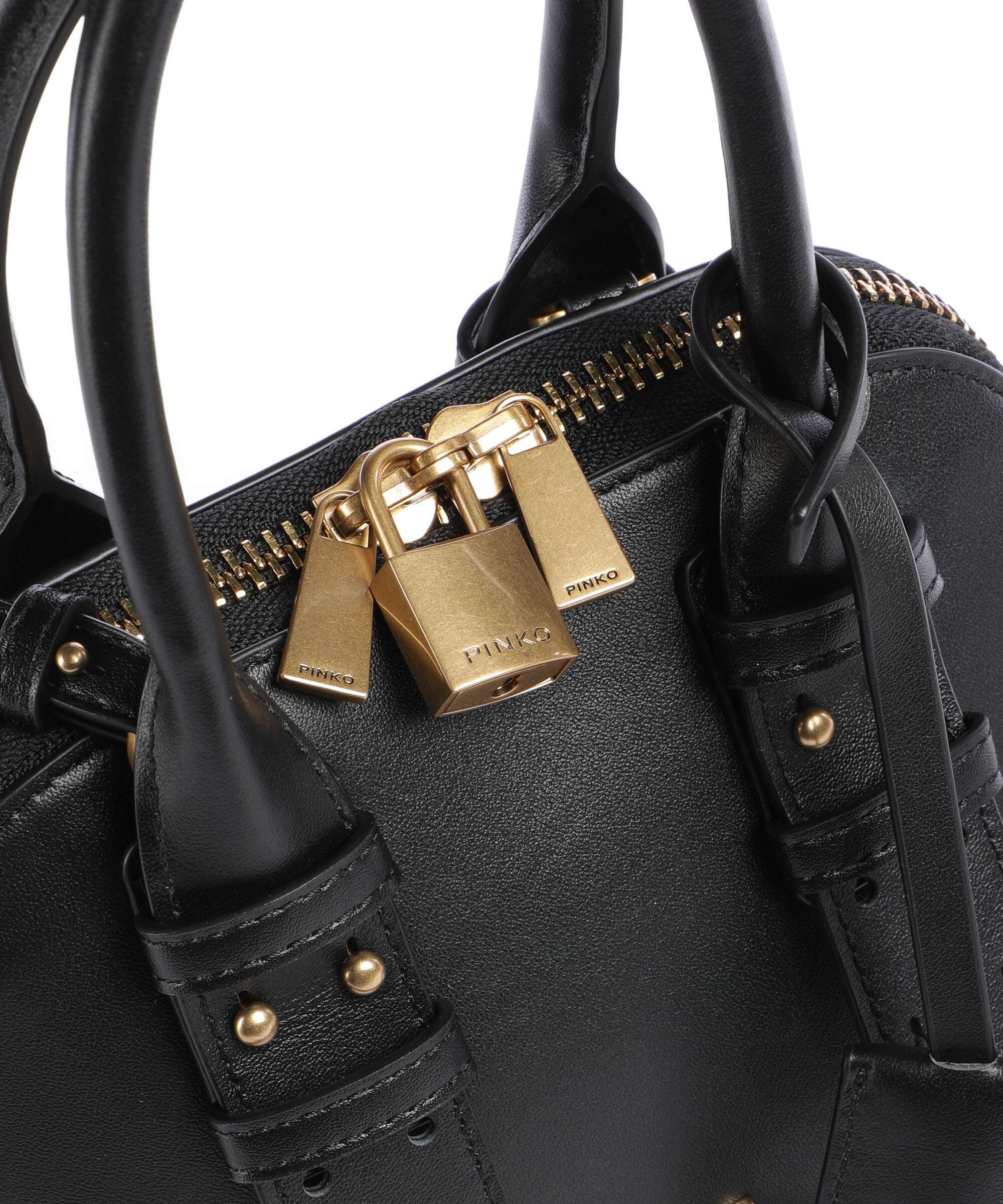 Pinko Bowling Mini Handbag nero/antique gold - Image 4