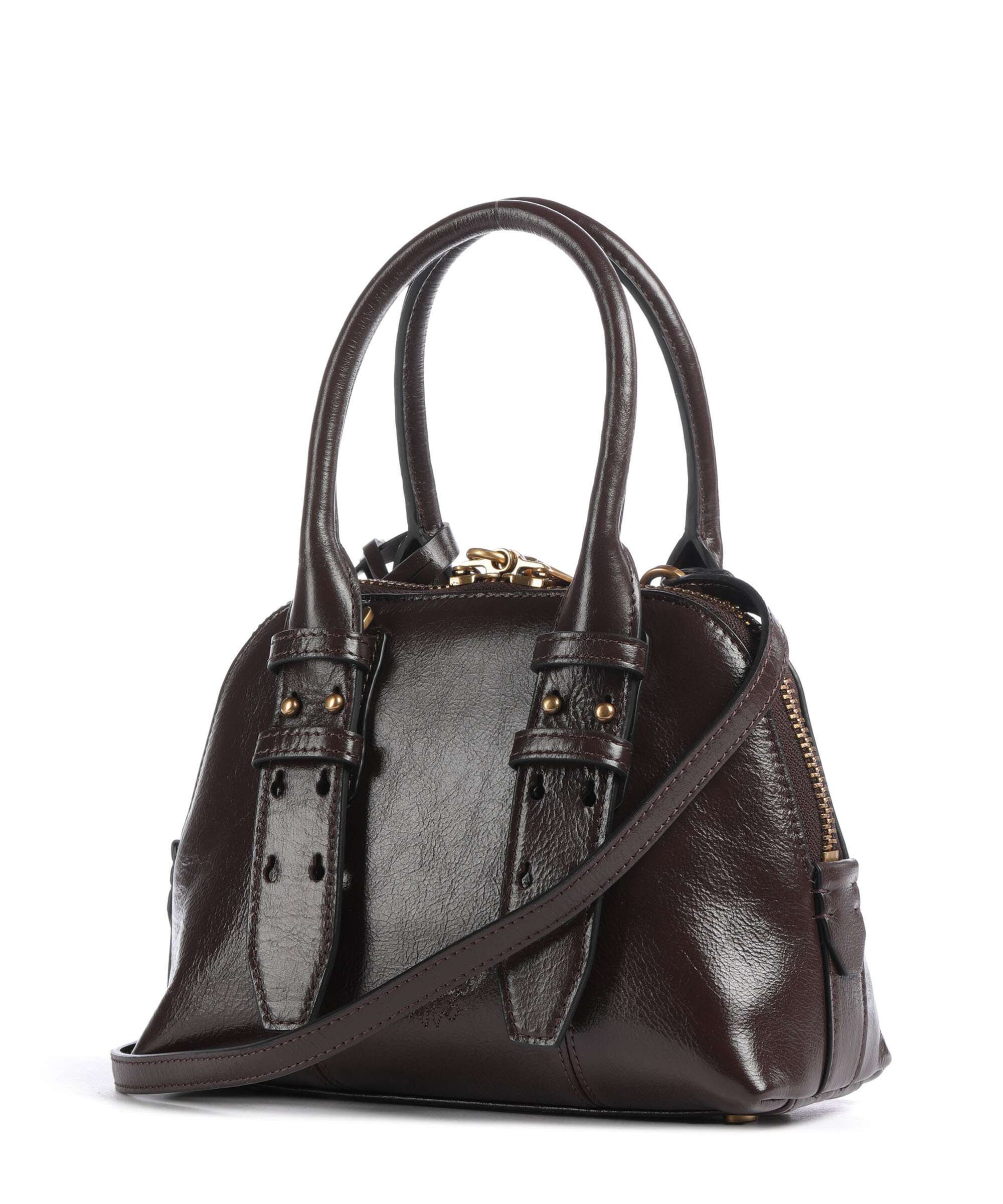 Pinko Bowling Mini Handbag rosso mogano/antique gold - Image 2