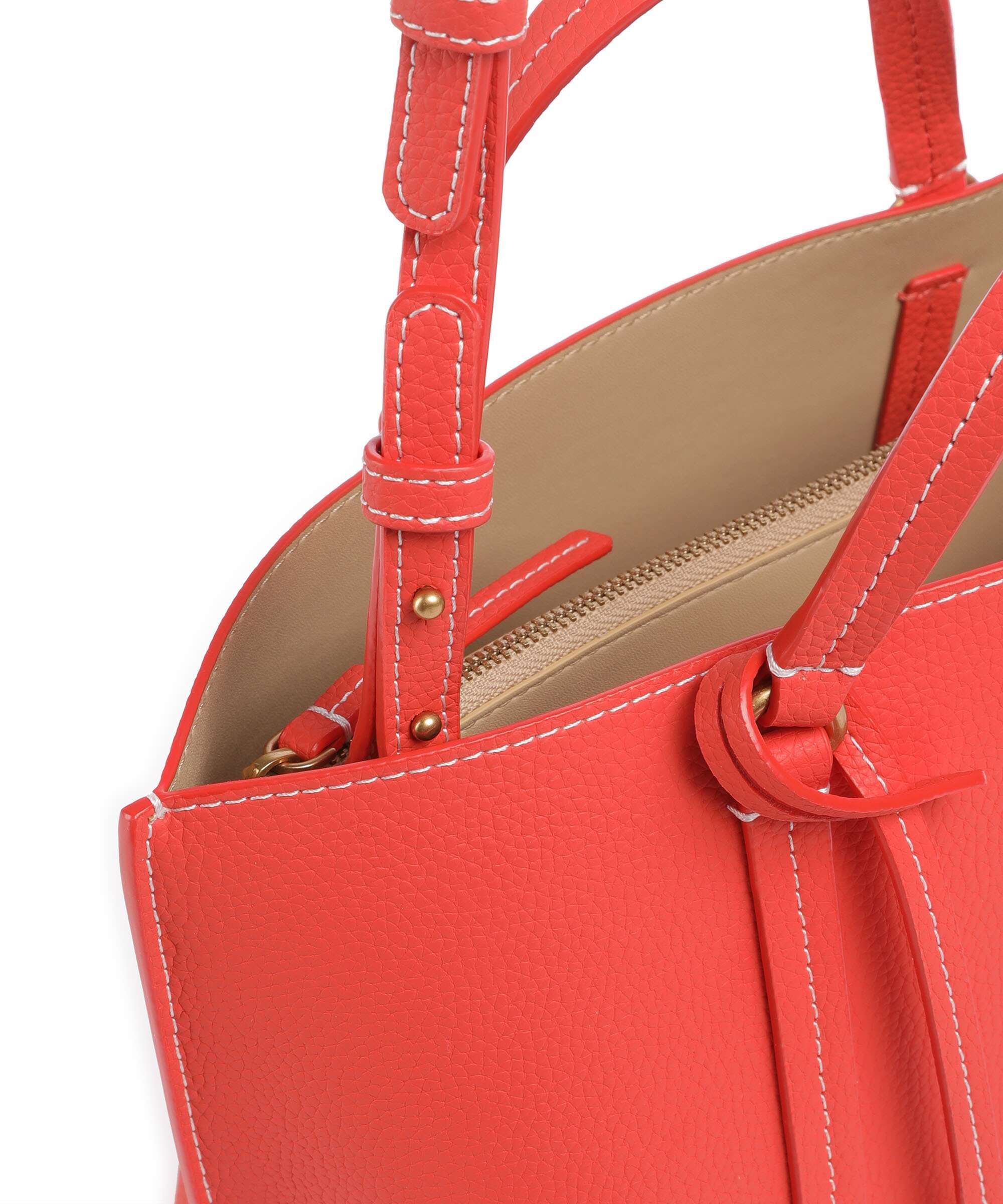 Pinko Carrie Classic Handbag rosso mandarino/antique gold - Image 4