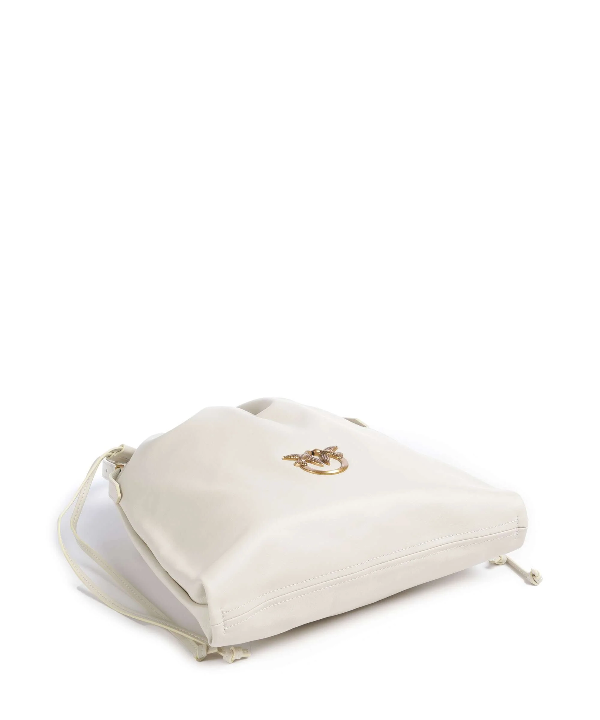 Pinko Classic Slouchy Bucket bag bianco seta/antique gold - Image 5