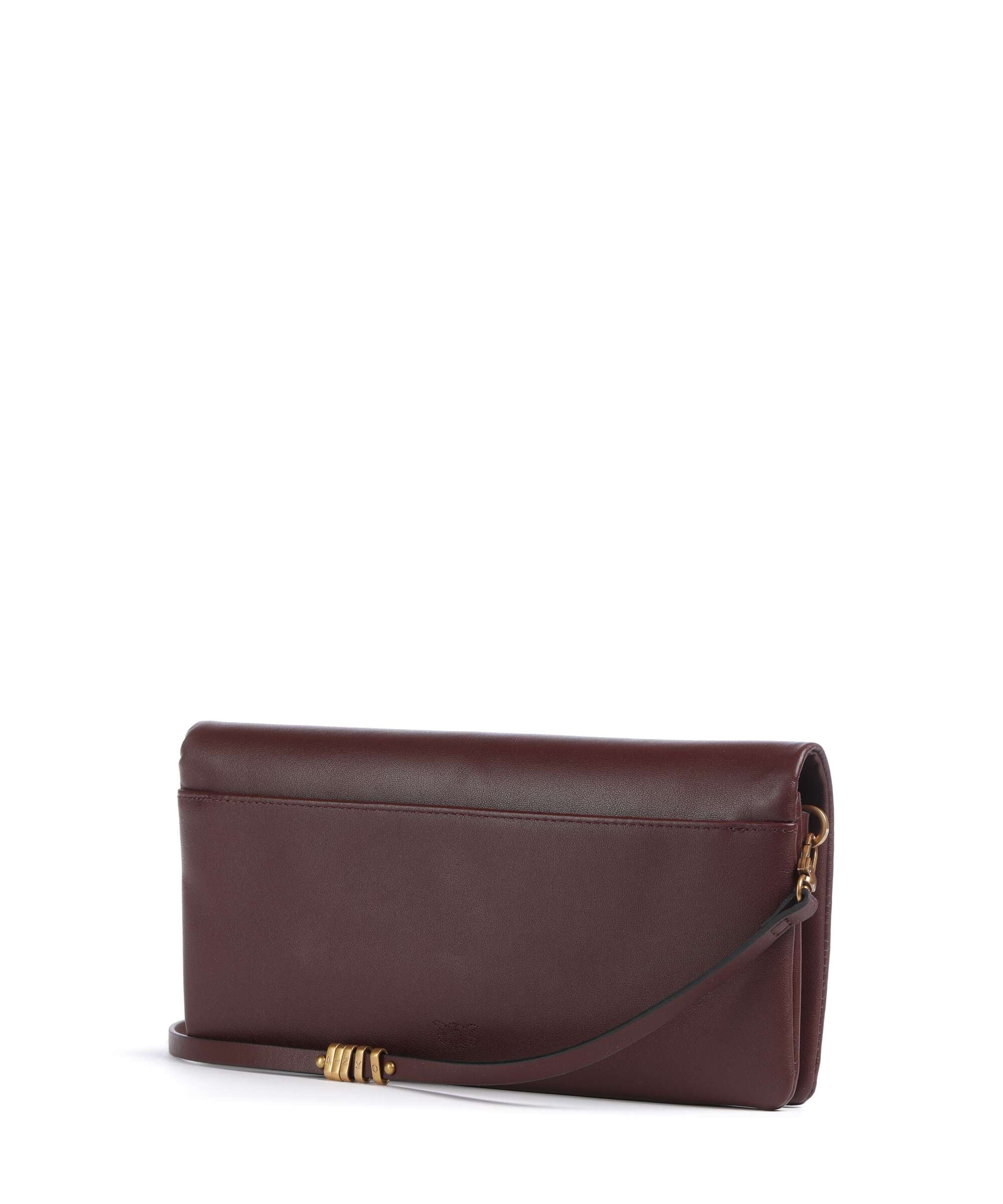 Pinko Click Soft Classic Crossbody bag burgundy wine/antique gold - Image 2