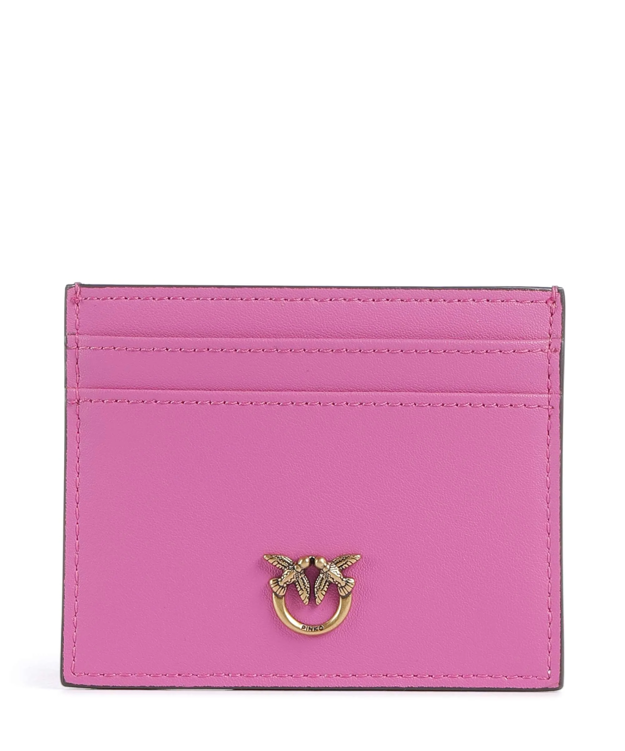 Pinko Credit card holder rosa flogo/antique gold