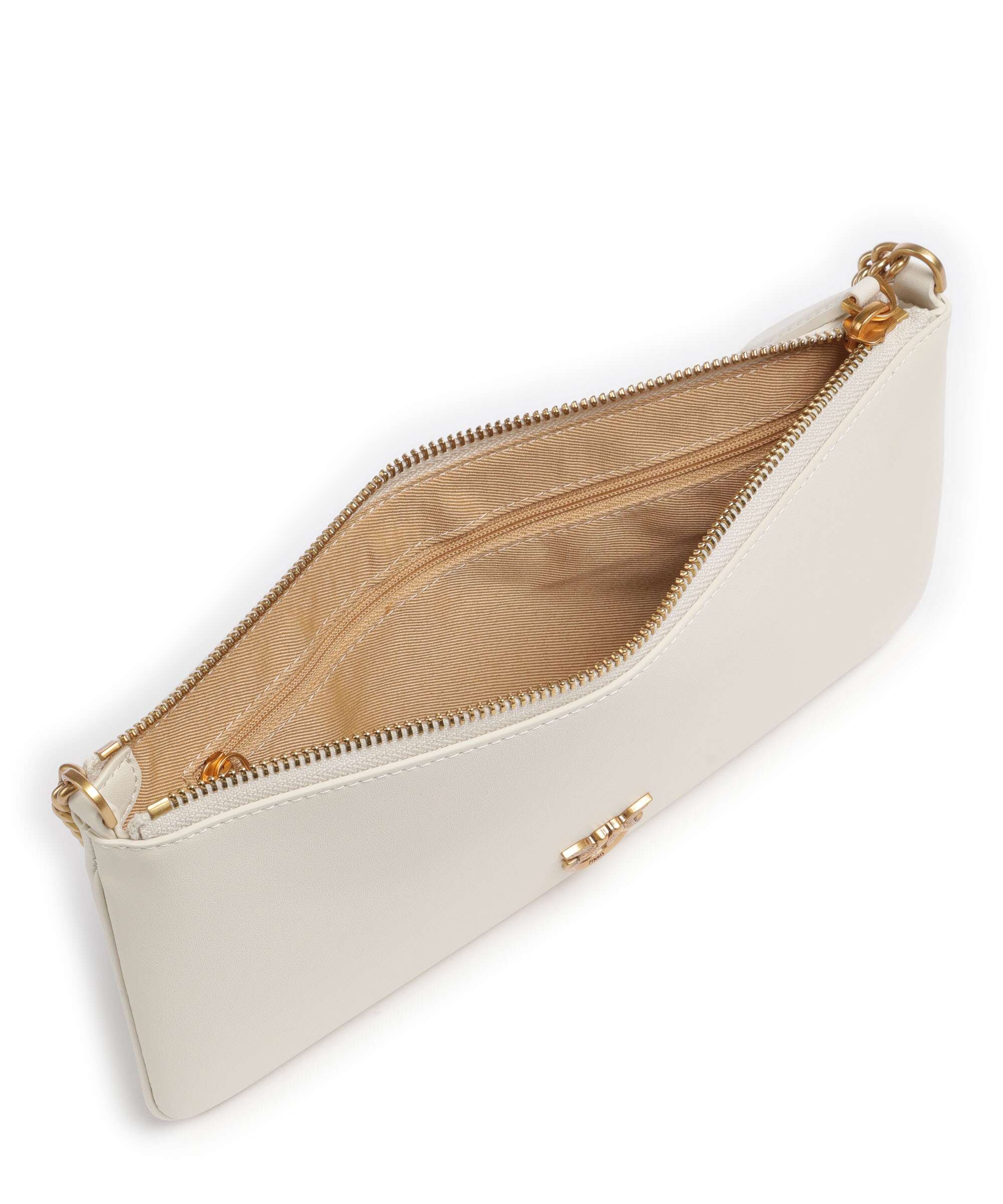 Pinko Flat Horizontal Shoulder bag bianco seta/antique gold - Image 6