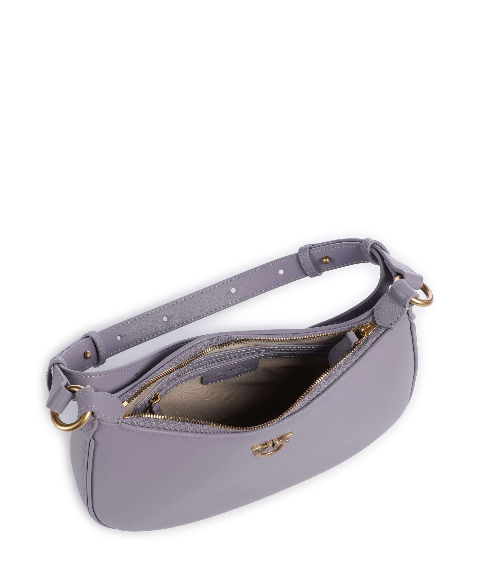 Pinko Half Moon Mini Shoulder bag cenerre viola/antique gold - Image 6