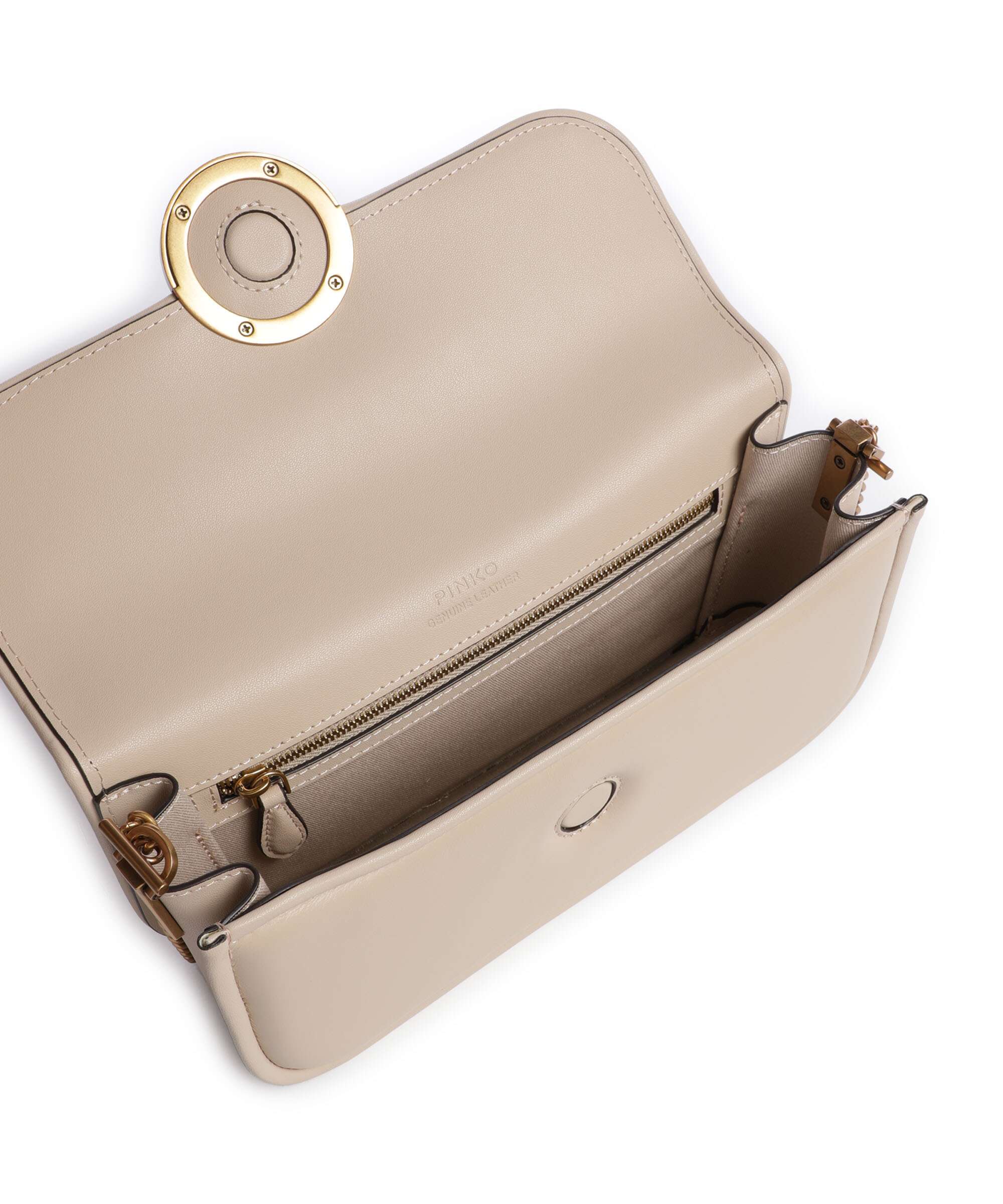 Pinko Love Box Horizontal Shoulder bag beige/grigio fumo/antique gold - Image 5