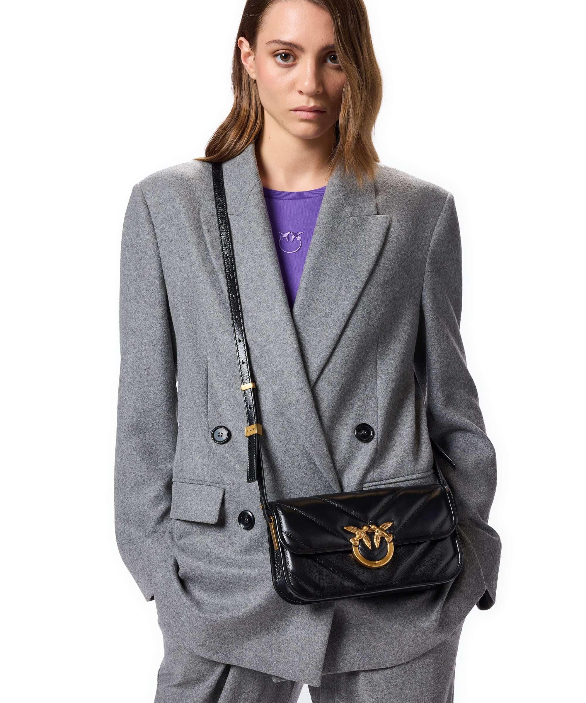 Pinko Love Box Horizontal Shoulder bag nero/antique gold - Image 3