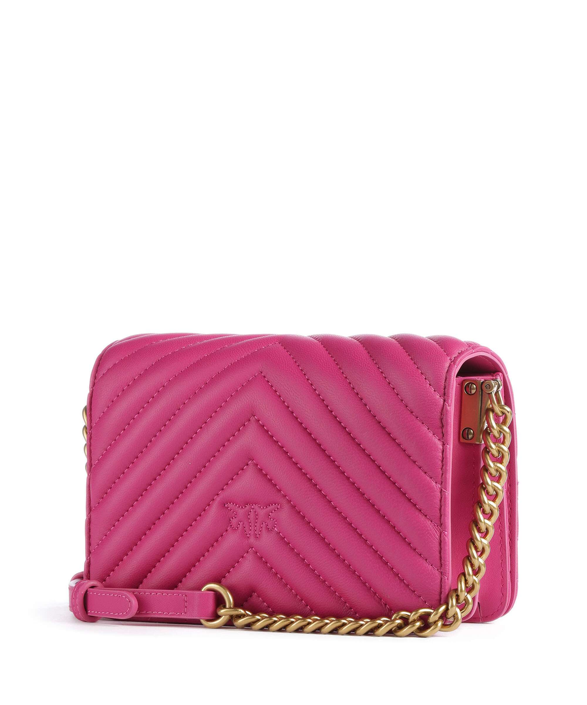 Pinko Love Click Mini Crossbody bag pink pinko/antique gold - Image 2
