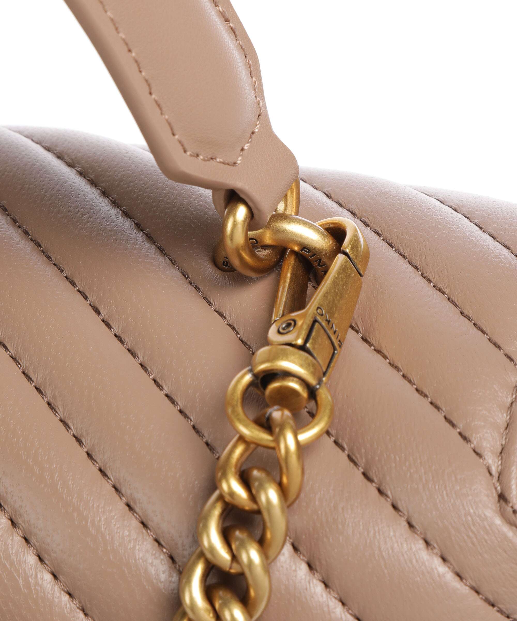 Pinko Love Lady Puff Classic Handbag biscotto zenzero/antique gold - Image 4
