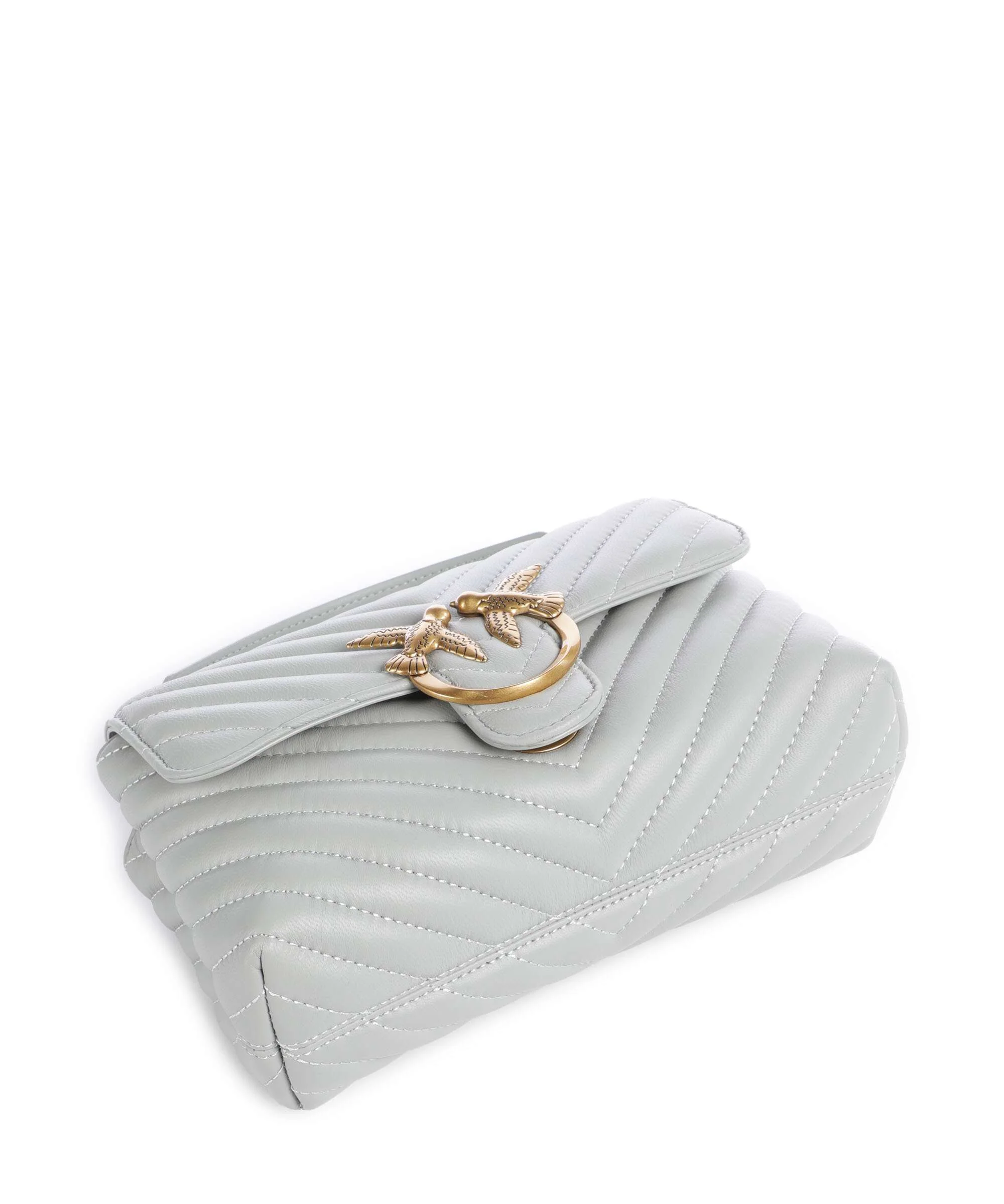 Pinko Love Lady Puff Mini Handbag grigio perla/antique gold - Image 5