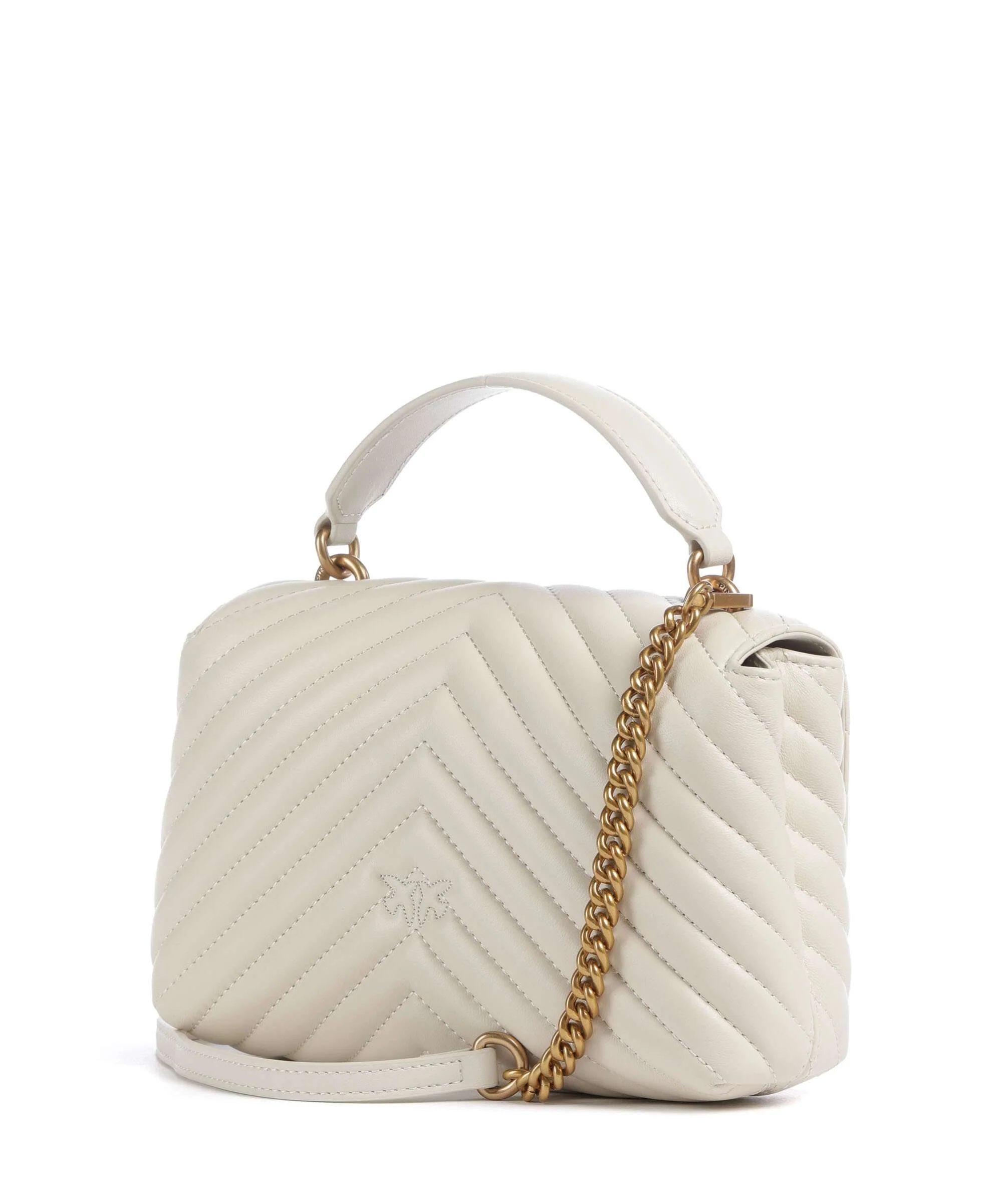 Pinko Love Lady Puff Mini Handbag bianco seta/antique gold - Image 2