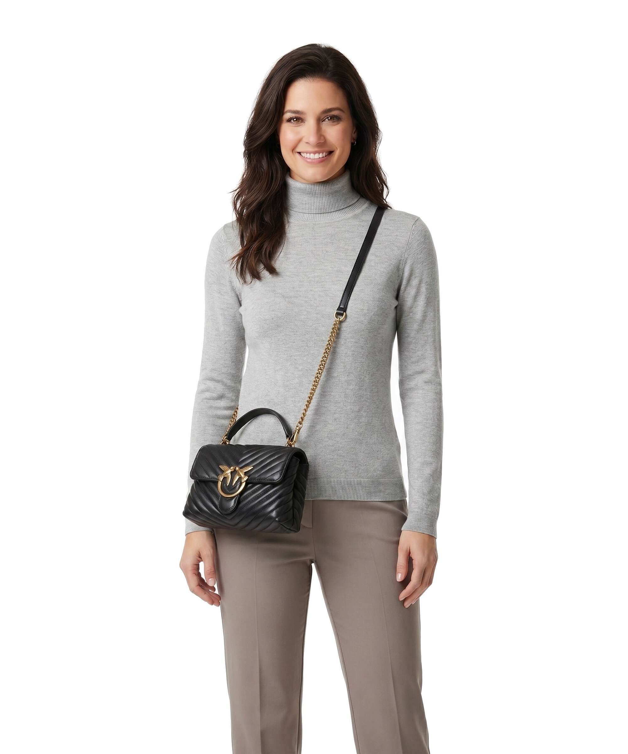 Pinko Love Lady Puff Mini Handbag nero/antique gold - Image 3