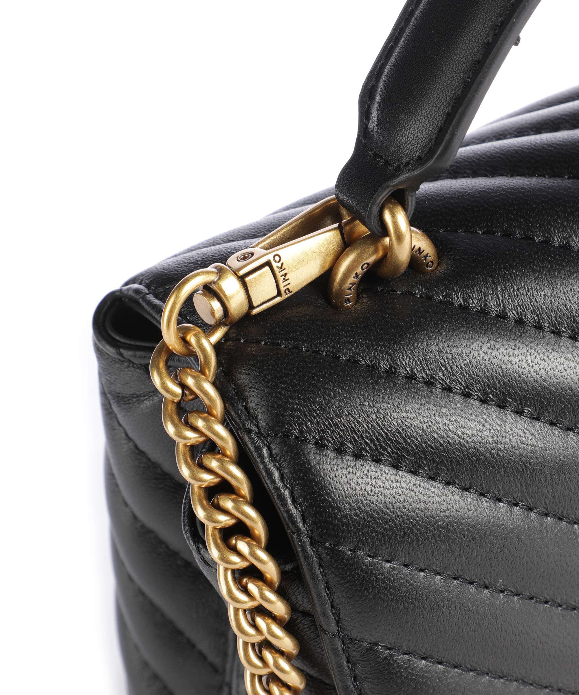 Pinko Love Lady Puff Mini Handbag nero/antique gold - Image 4