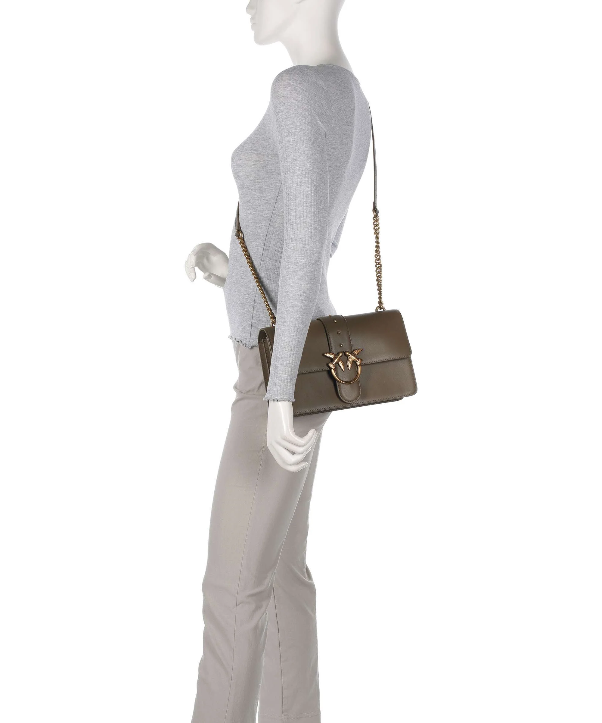 Pinko Love One Classic Crossbody bag scricciolo/antique gold - Image 3