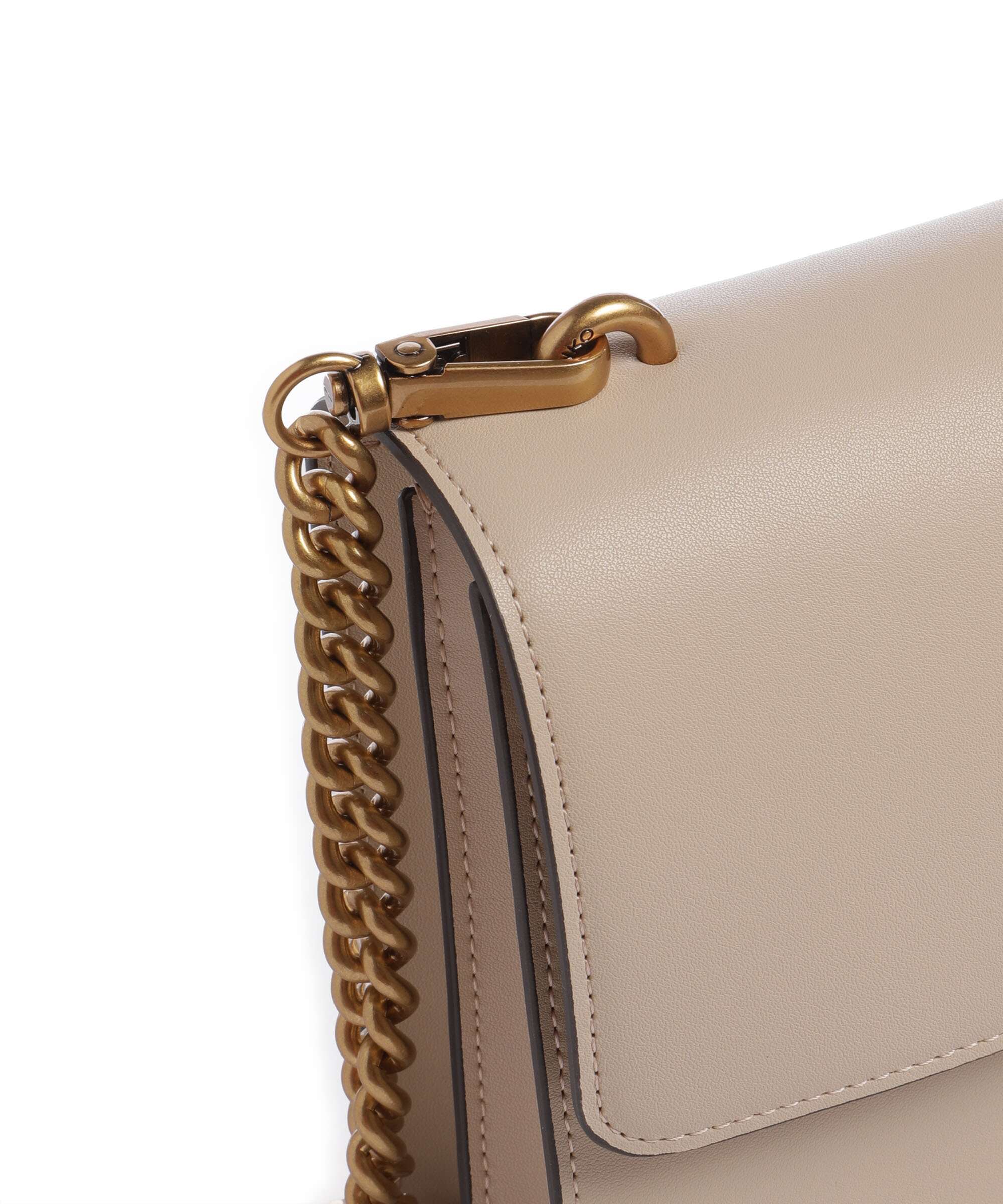Pinko Love One Classic Crossbody bag beige/grigio fumo/antique gold - Image 4