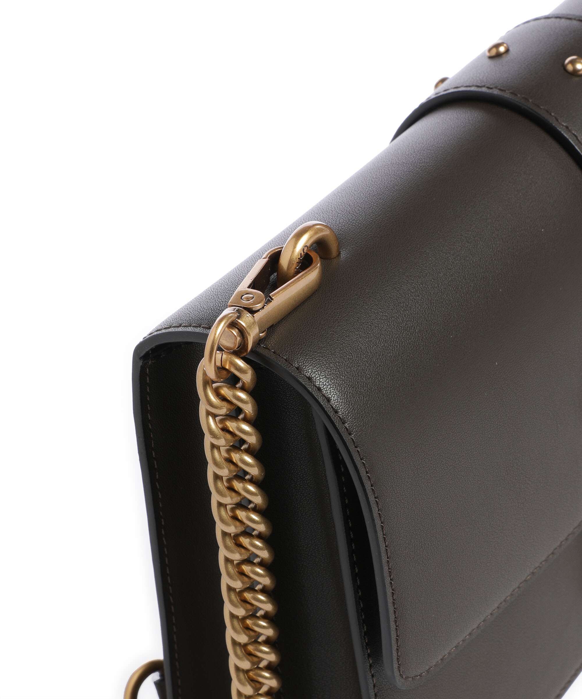Pinko Love One Classic Crossbody bag verde fango/antique gold - Image 4