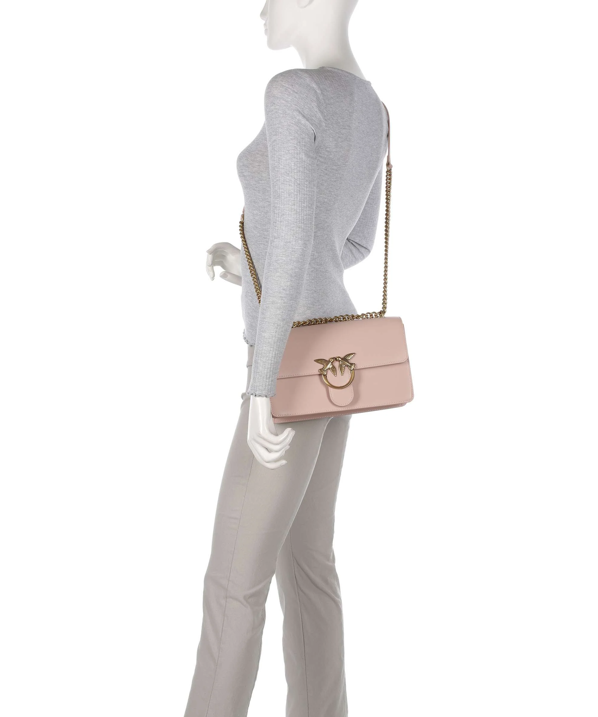 Pinko Love One Classic Shoulder bag cipria/antique gold - Image 4