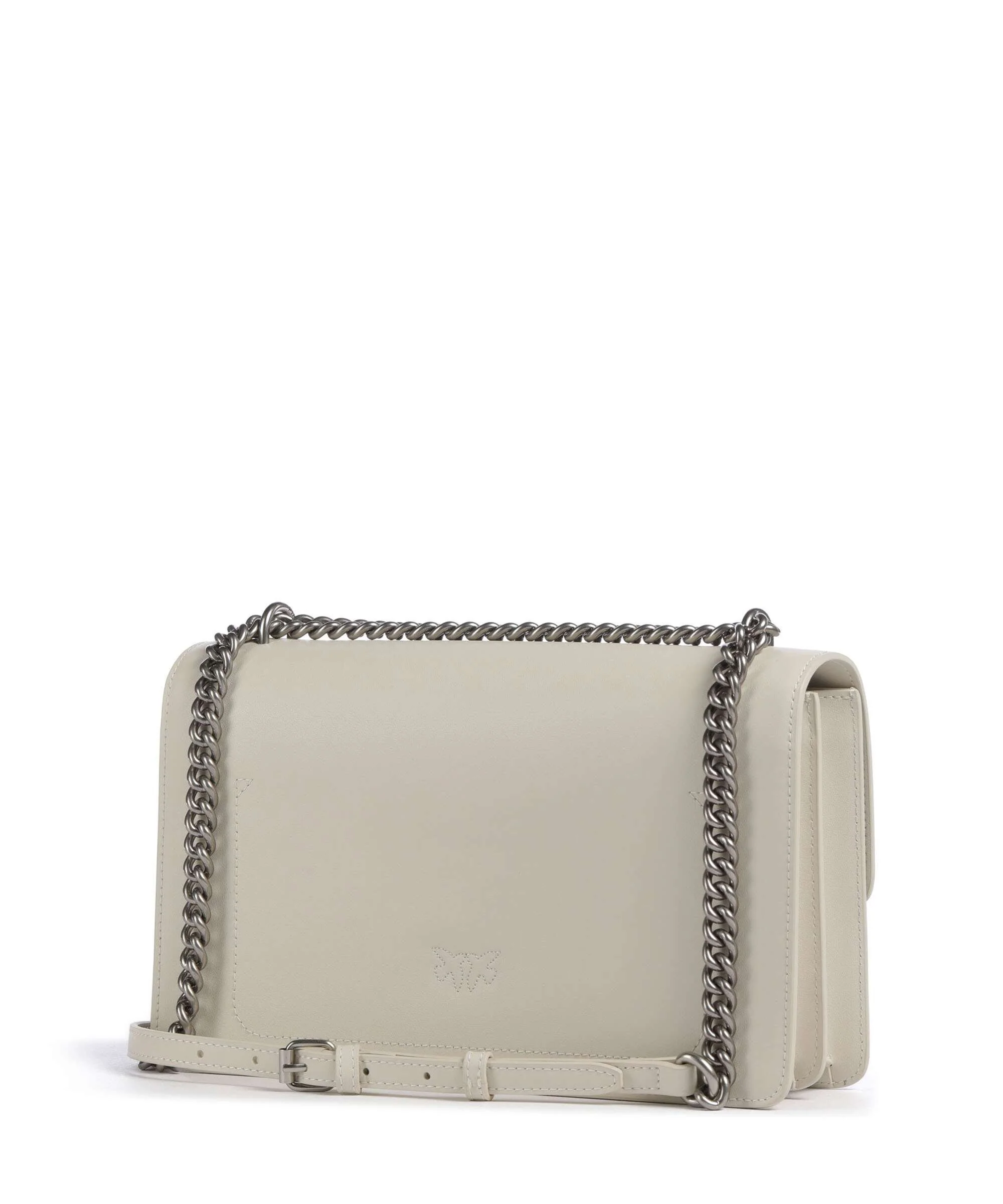 Pinko Love One Classic Shoulder bag bianco seta/old silver - Image 2