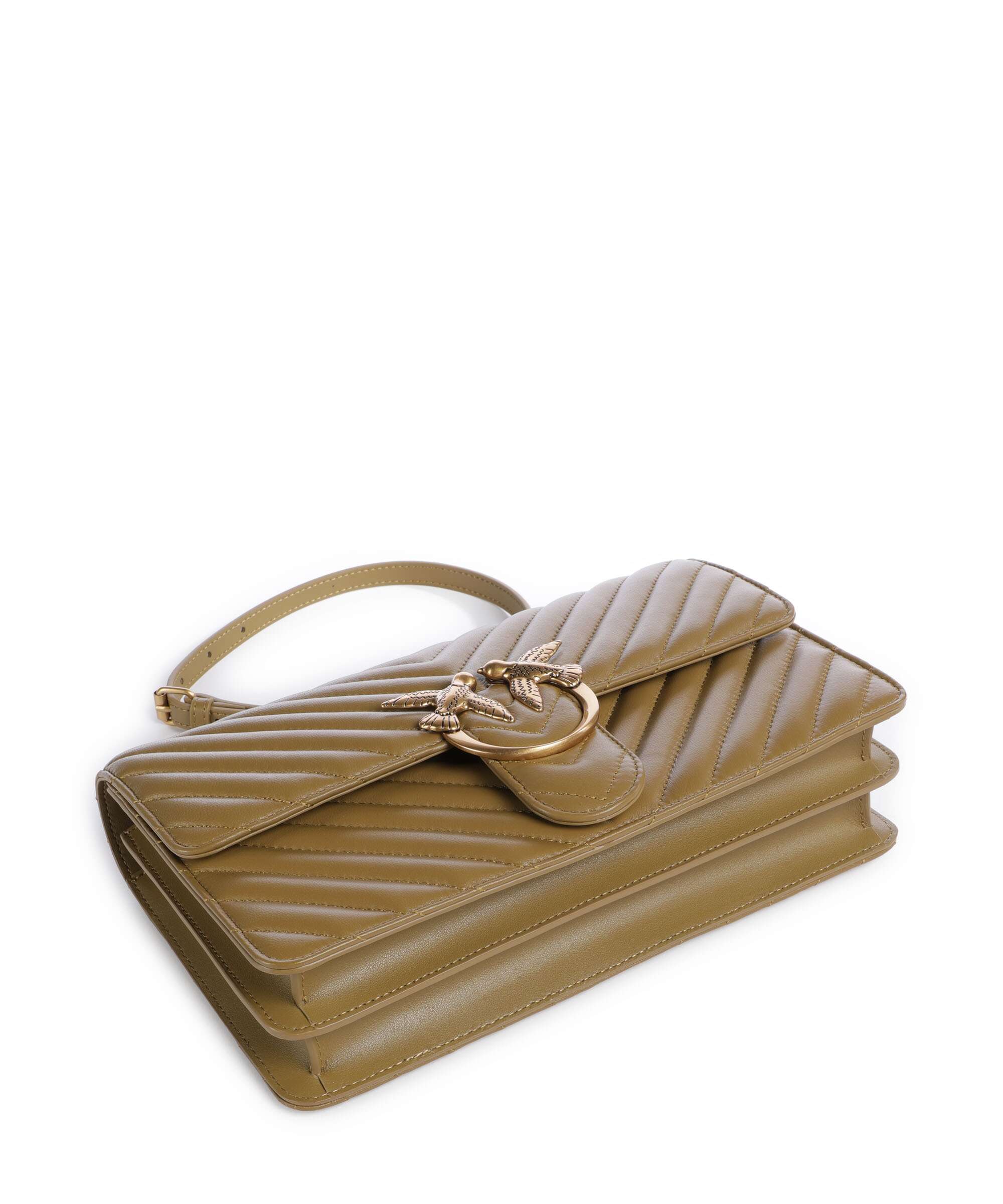 Pinko Love One Classic Shoulder bag verde canguro/antique gold - Image 6