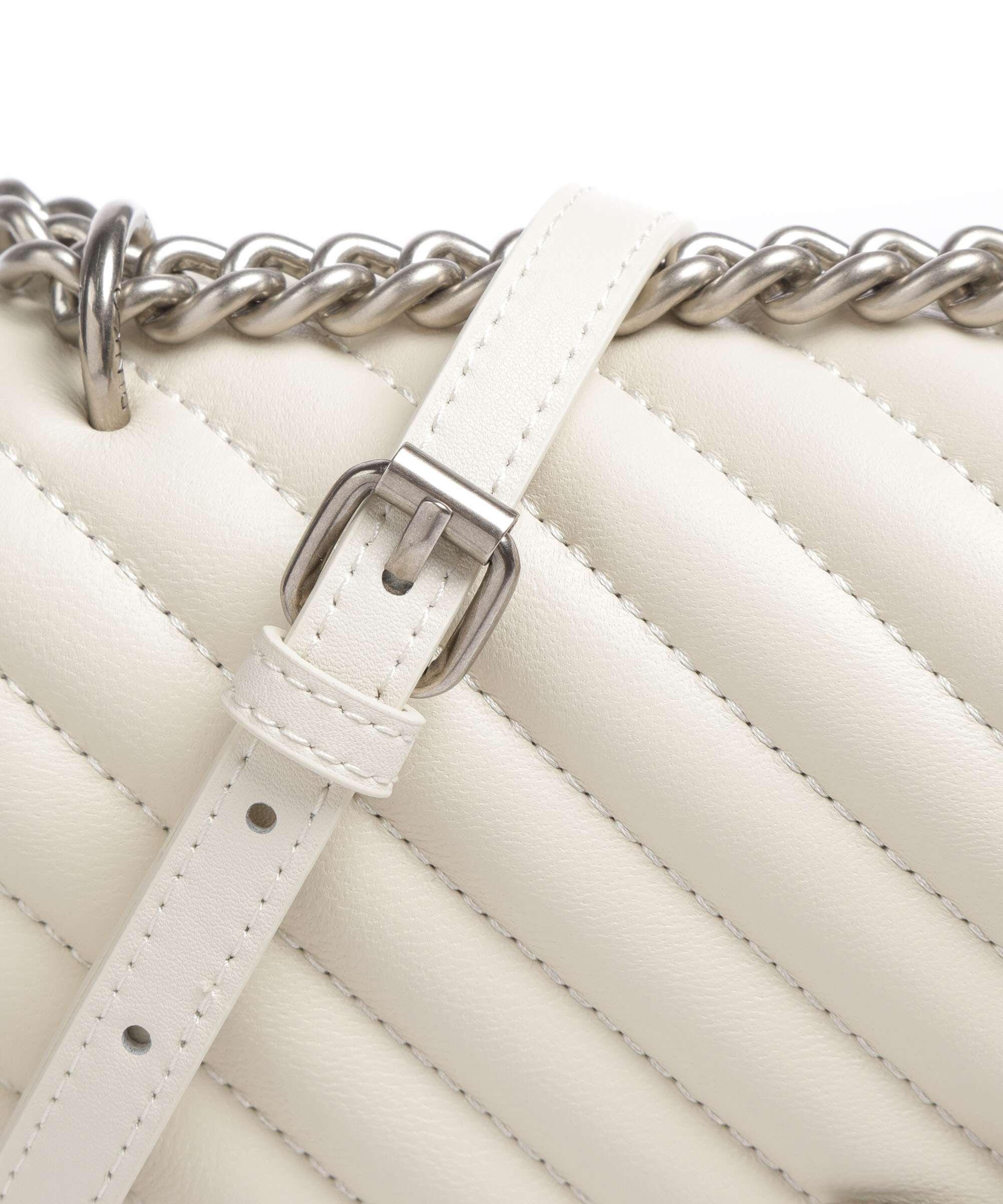 Pinko Love One Classic Shoulder bag bianco seta/old silver - Image 5