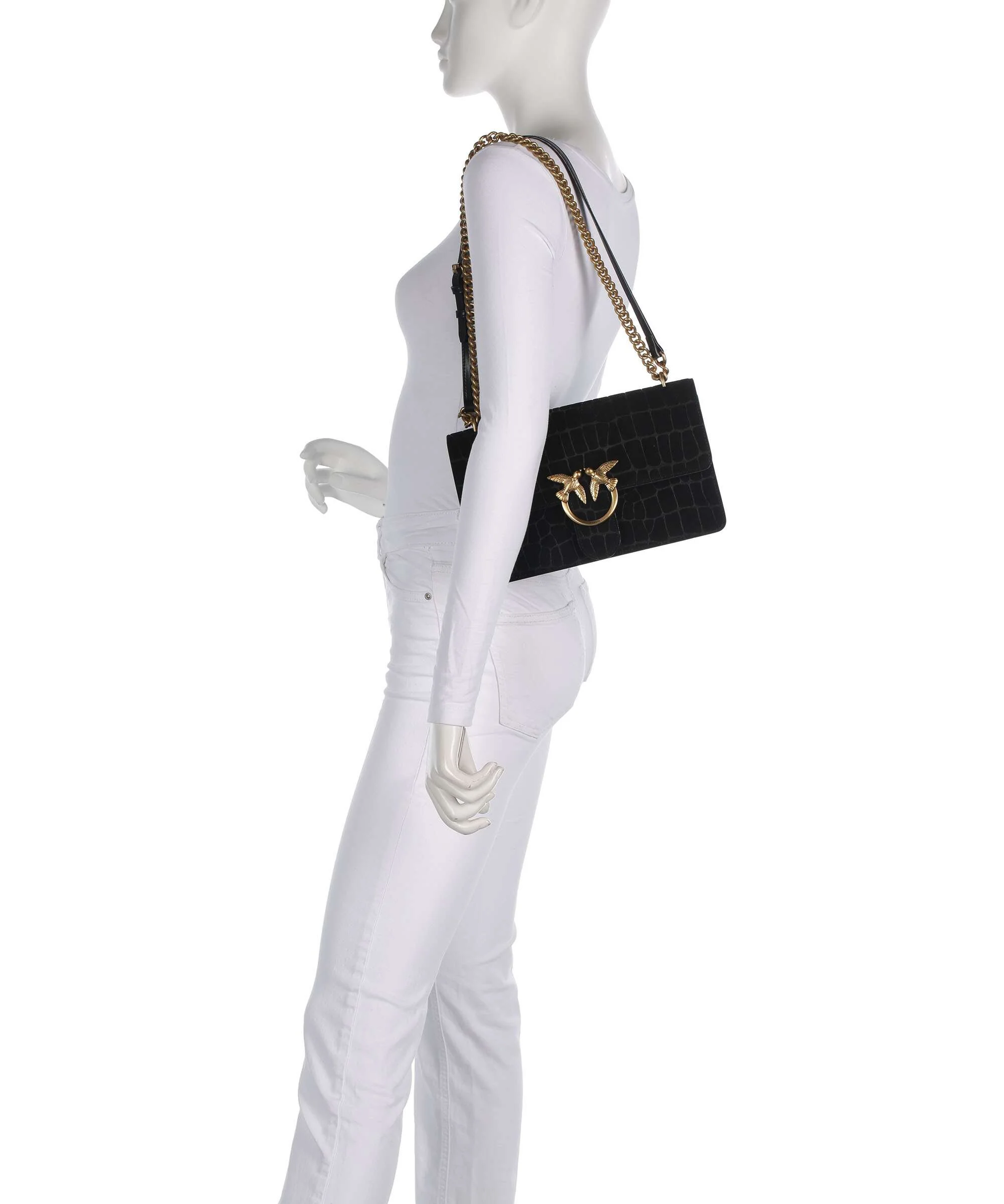 Pinko Love One Classic Shoulder bag nero/antique gold - Image 4