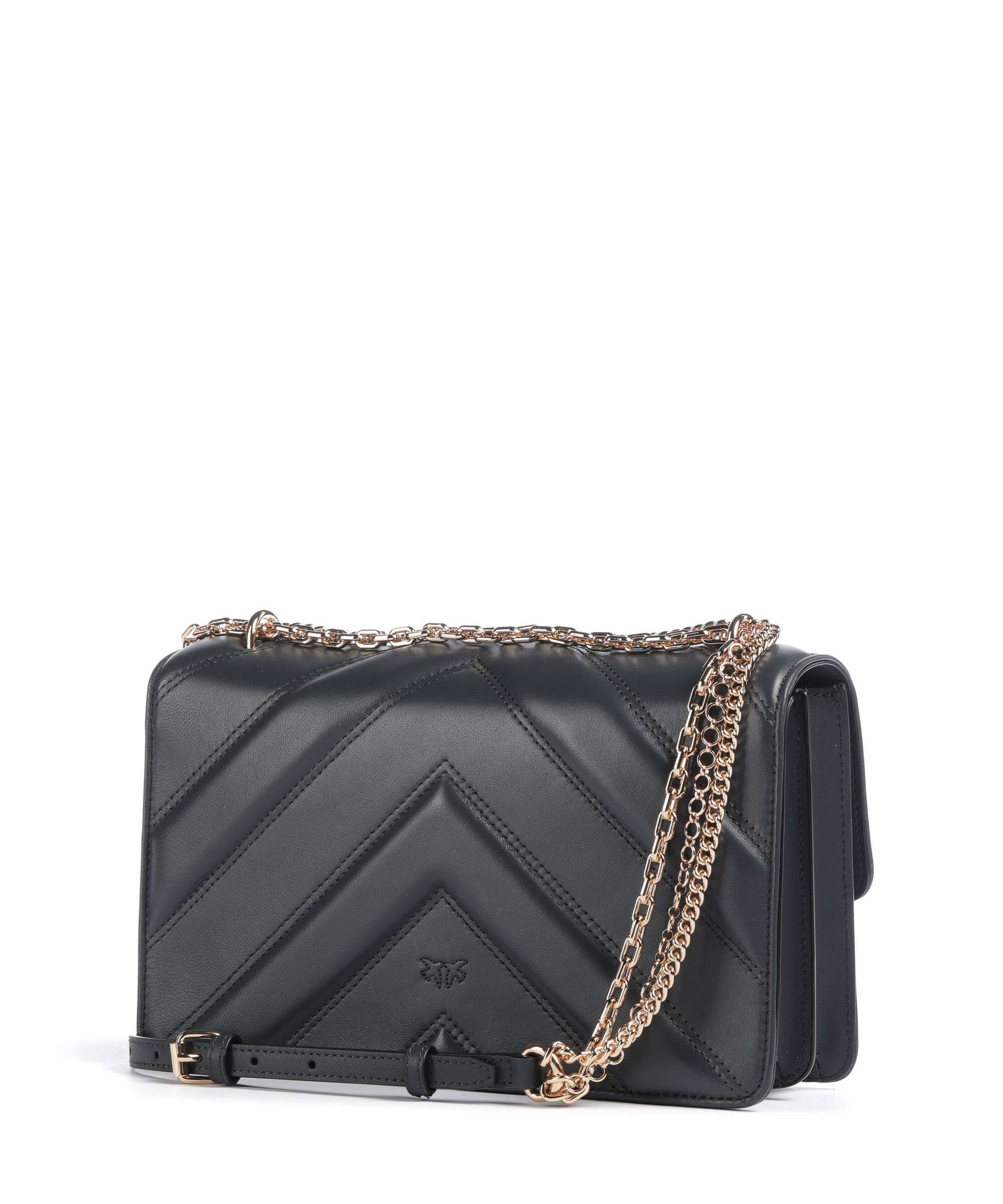 Pinko Love One Classic Shoulder bag grigio asfalto/oro mordore - Image 2