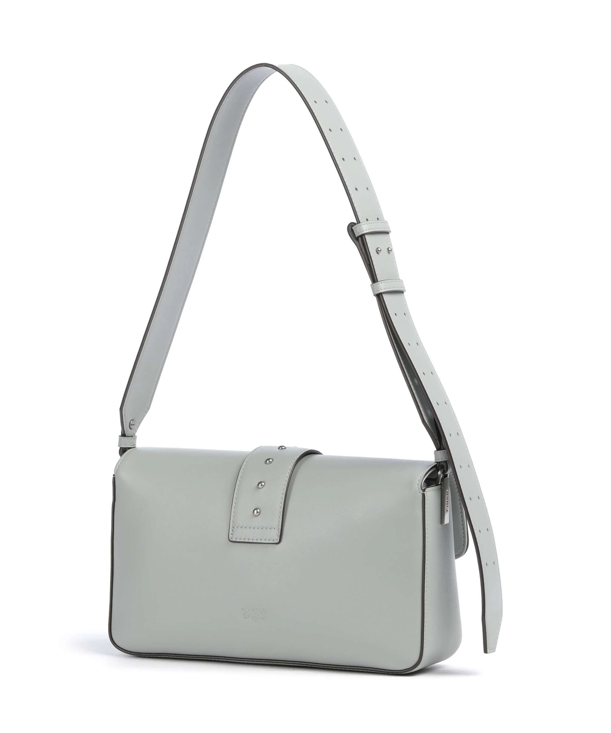 Pinko Love One Classic Slouchy Shoulder bag grigio perla/old silver - Image 2